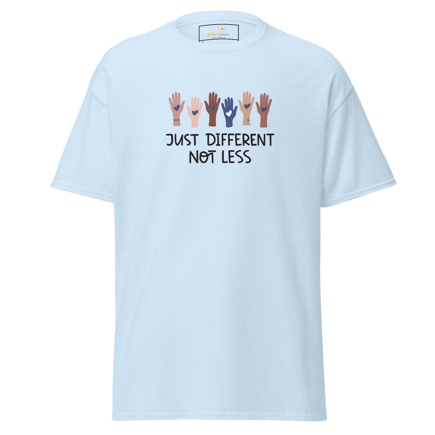 Unisex classic t-shirt - TEXT DIFFERENT NOT LESS - REGULAR - Light Blue / S