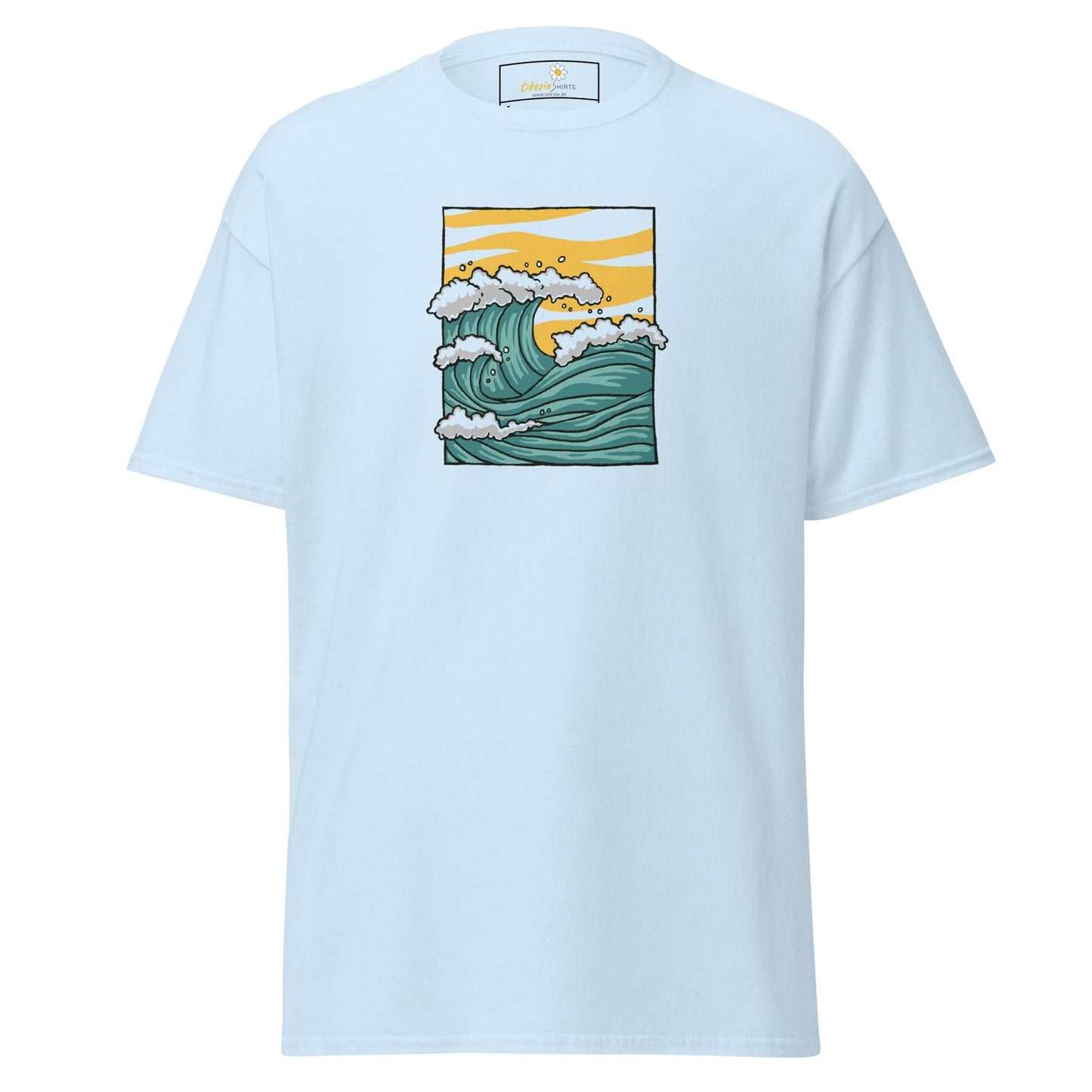 Unisex classic t-shirt - NATURE SEA WAVES - REGULAR - Light Blue / S