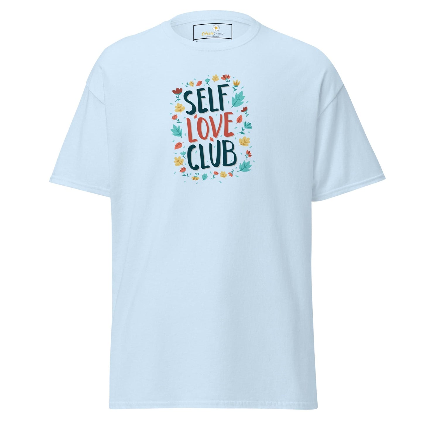 Unisex classic t-shirt - POSITIVE SELF LOVE CLUB - REGULAR - Light Blue / S