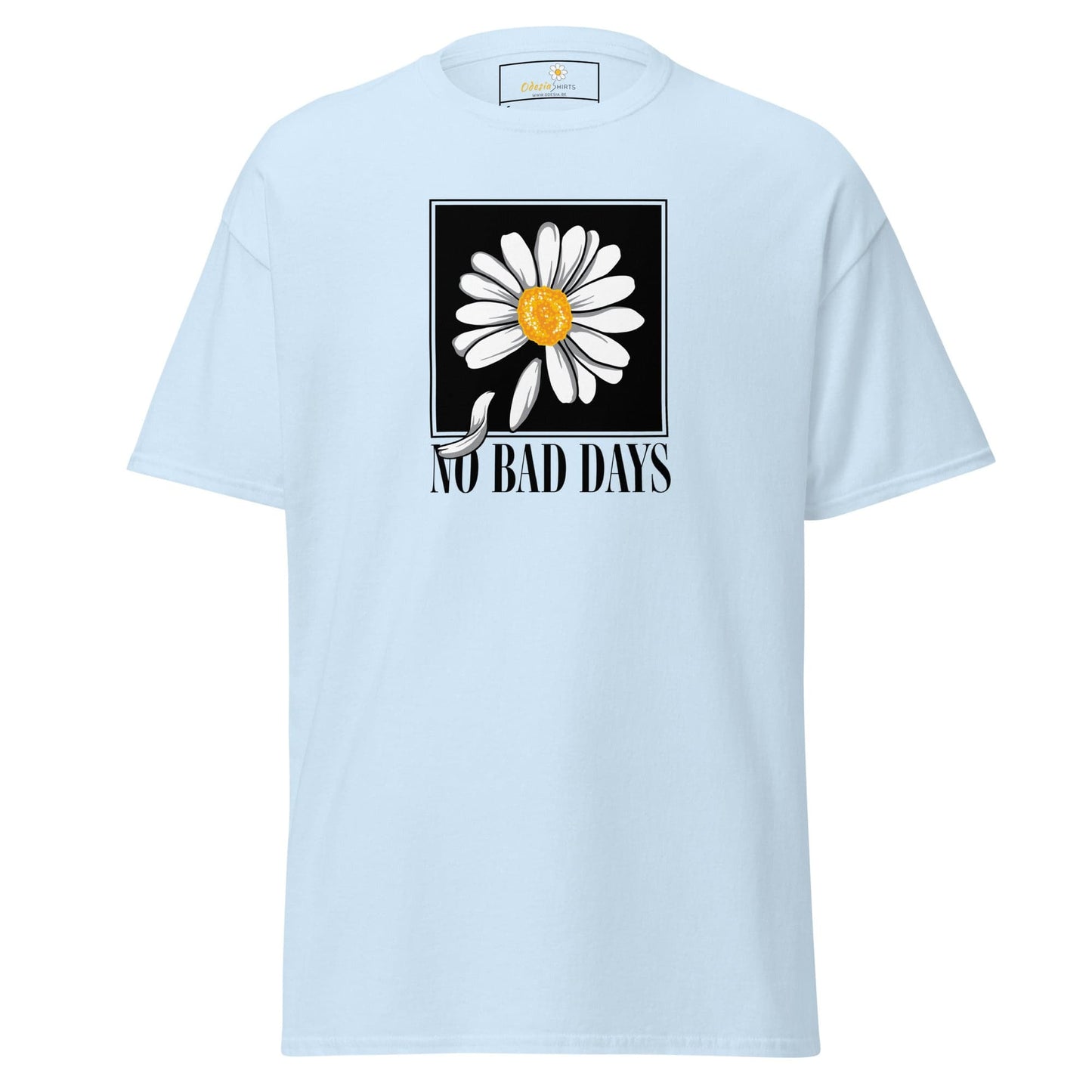 Light blue T-shirt with daisy graphic from T-SHIRT DESIGN TEE MAN WOMAN S-XL