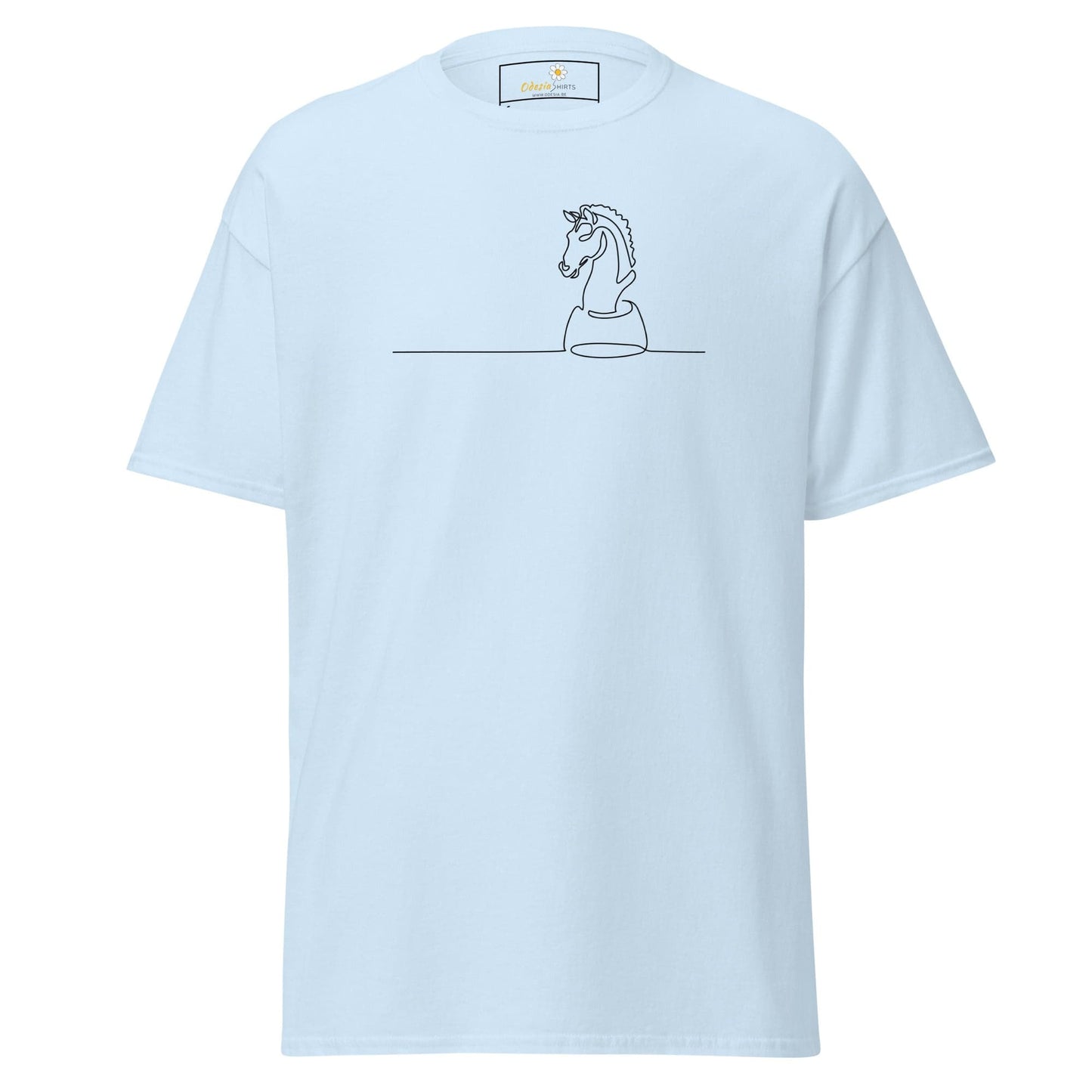 Unisex classic t-shirt - SPORT CHESS HORSE - REGULAR - Light Blue / S