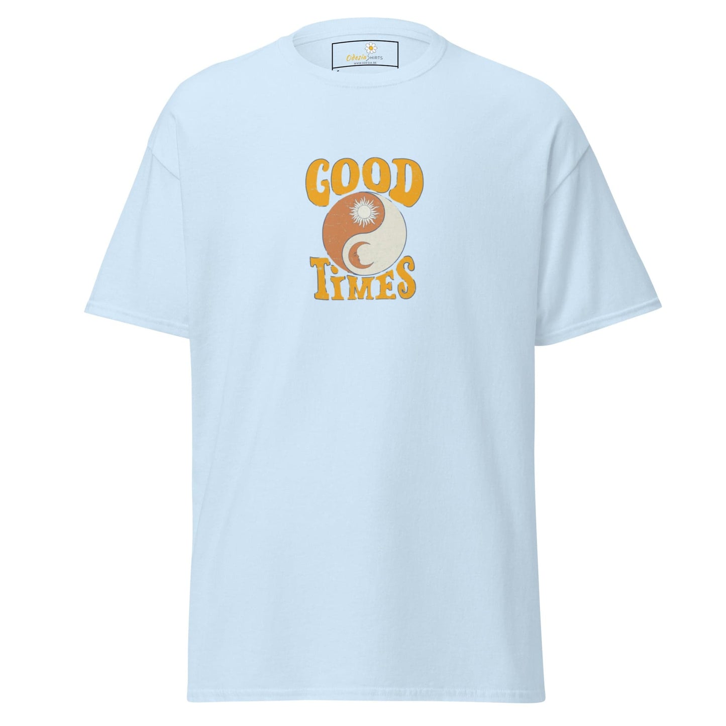 Unisex classic t-shirt - POSITIVE GOOD TIMES YIN YANG - REGULAR - Light Blue / S