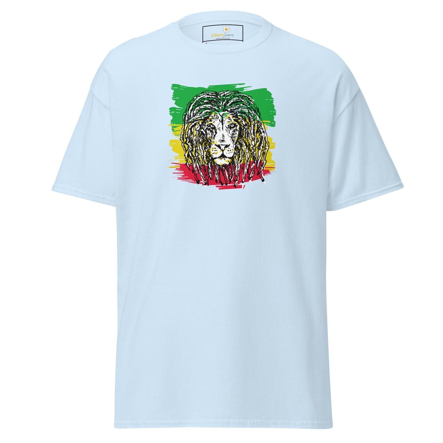 Unisex classic t-shirt - WILD LIFE MUSIC LION REGGAE - REGULAR - Light Blue / S