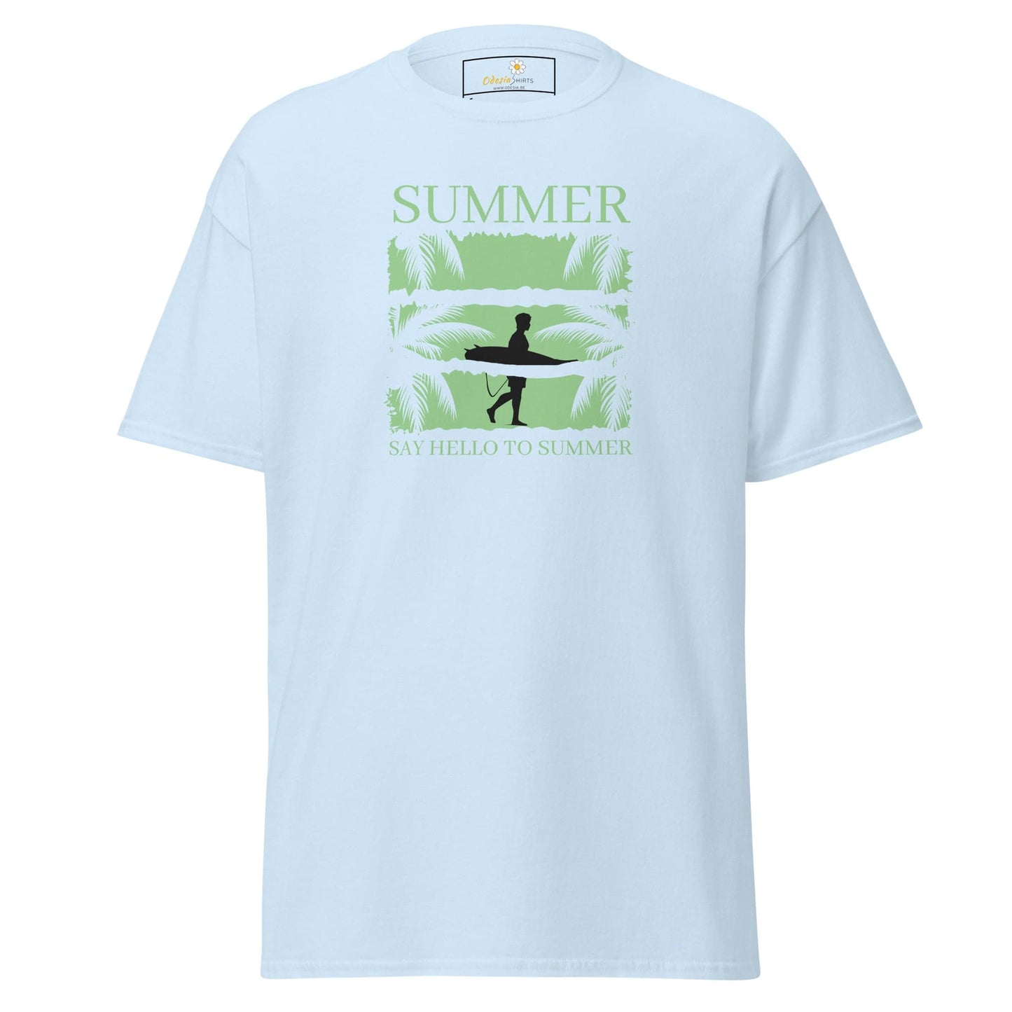 Unisex classic t-shirt - SUMMER SURFING CALIFORNIA - REGULAR - Light Blue / S