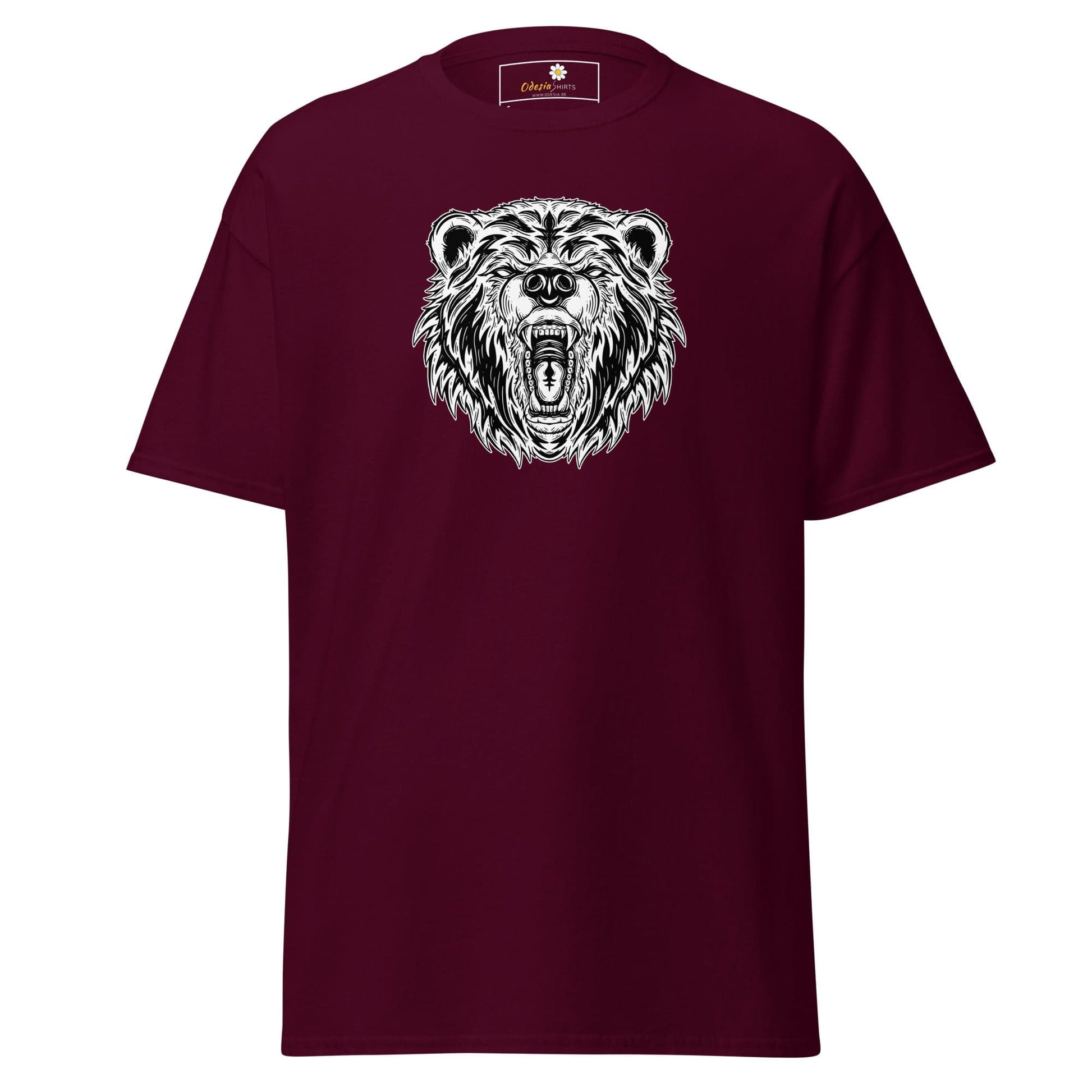 Unisex classic t-shirt - WILD LIFE BEAR - REGULAR - Maroon / S