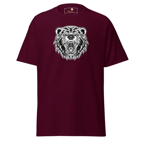Unisex classic t-shirt - WILD LIFE BEAR - REGULAR - Maroon / S
