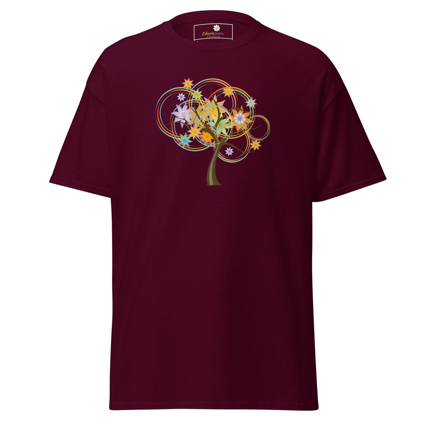 Unisex classic t-shirt - NATURE LIFE TREE - REGULAR - Maroon / S