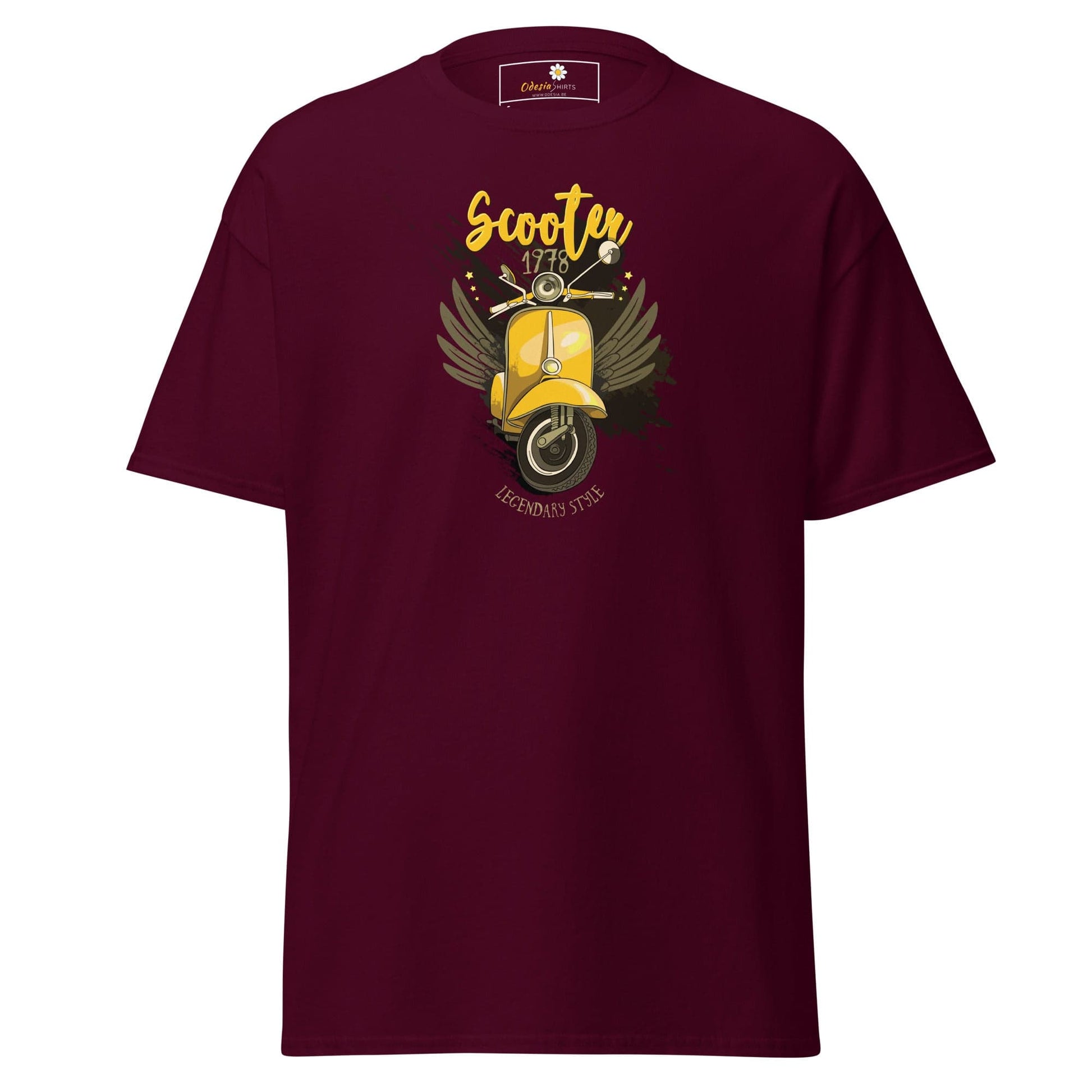 Unisex classic t-shirt - VINTAGE SCOOTER 1978 - REGULAR - Maroon / S