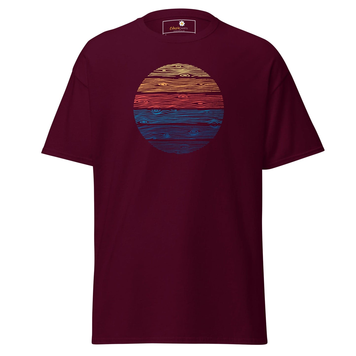 Unisex classic t-shirt - MISC COLOR CIRCLE - REGULAR - Maroon / S