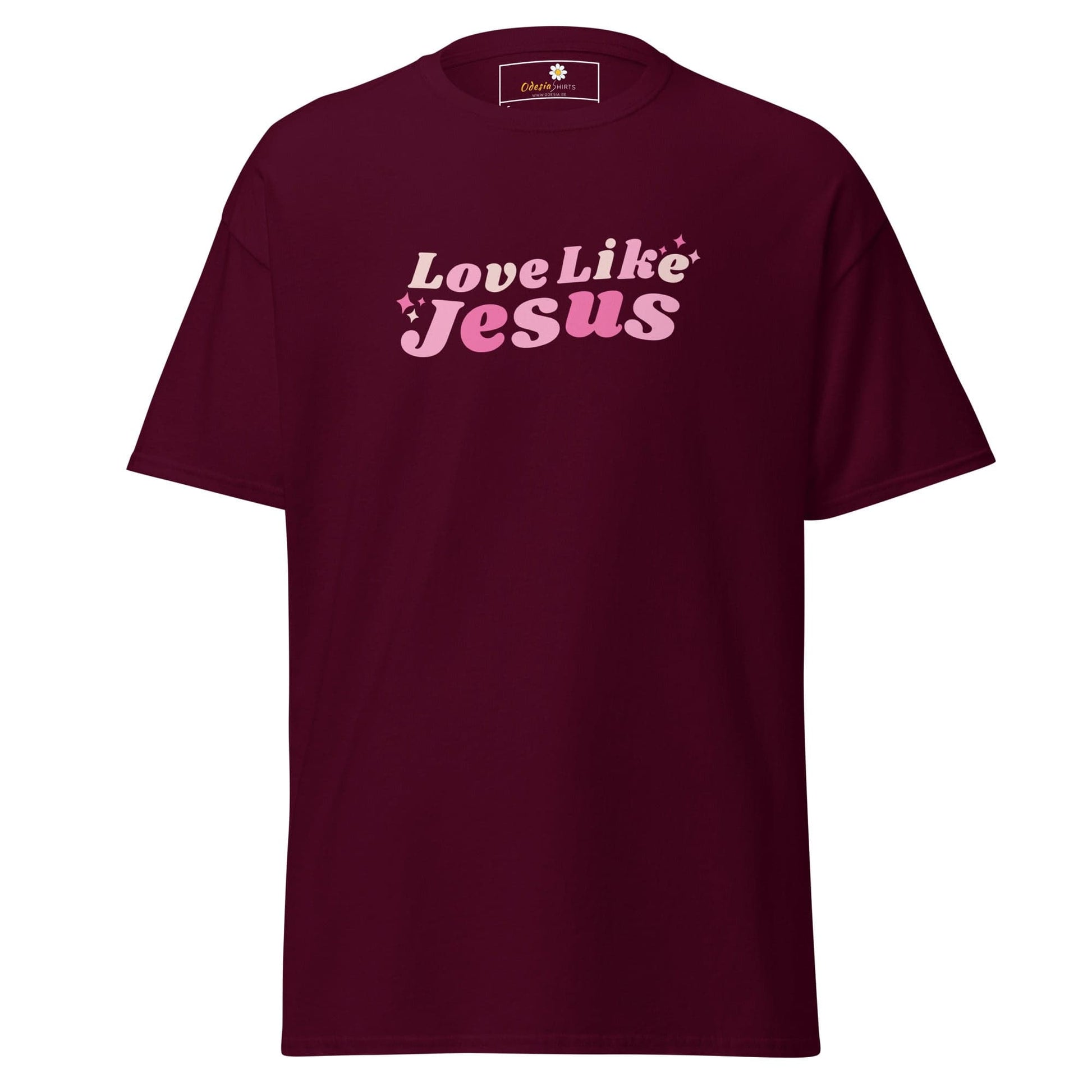 Unisex classic t-shirt - SPIRITUAL LOVE LIKE JESUS - REGULAR - Maroon / S