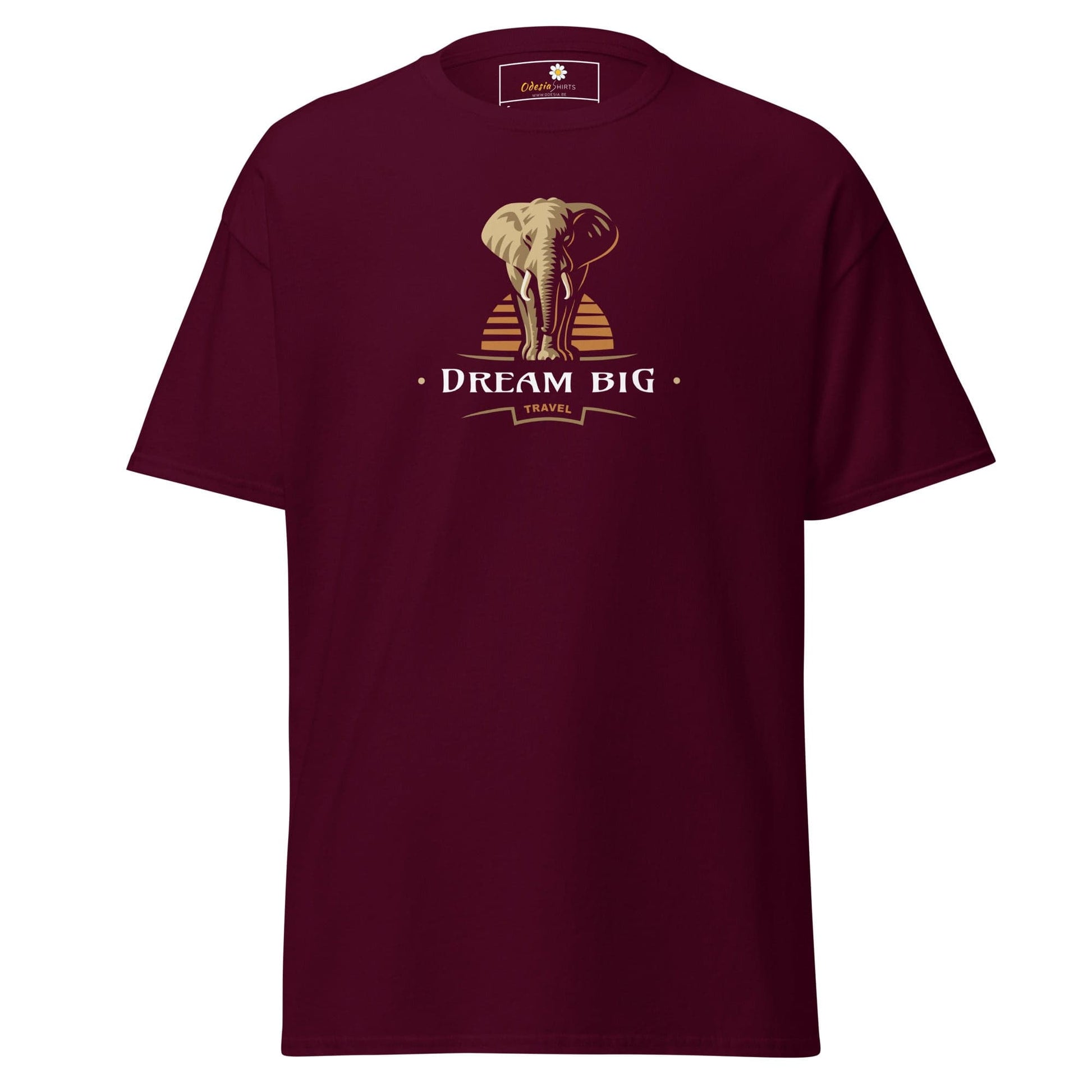 Unisex classic t-shirt - WILD LIFE DREAM BIG - REGULAR - Maroon / S