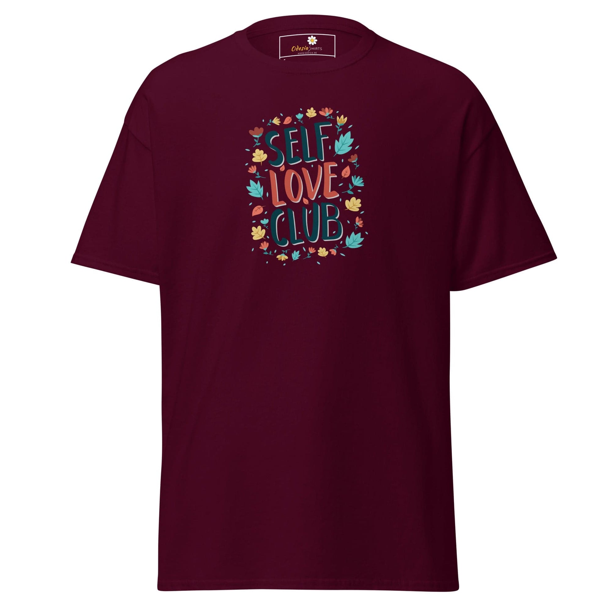 Unisex classic t-shirt - POSITIVE SELF LOVE CLUB - REGULAR - Maroon / S