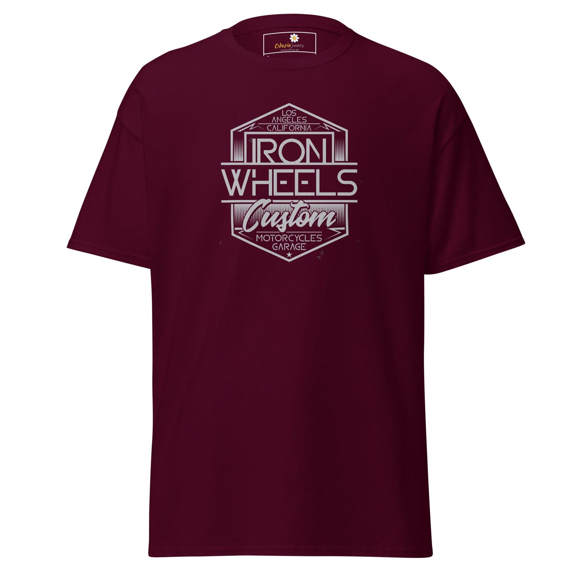 Unisex classic t-shirt - MISC IRON WHEELS - REGULAR - Maroon / S