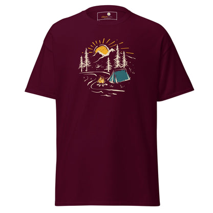 Unisex classic t-shirt - ADVENTURE CAMPFIRE CIRCLE - REGULAR - Maroon / S