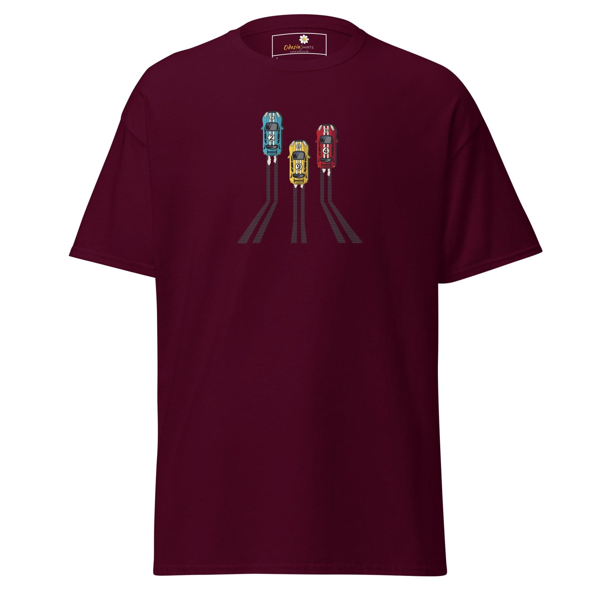Unisex classic t-shirt - SPORT RACING CARS - REGULAR - Maroon / S