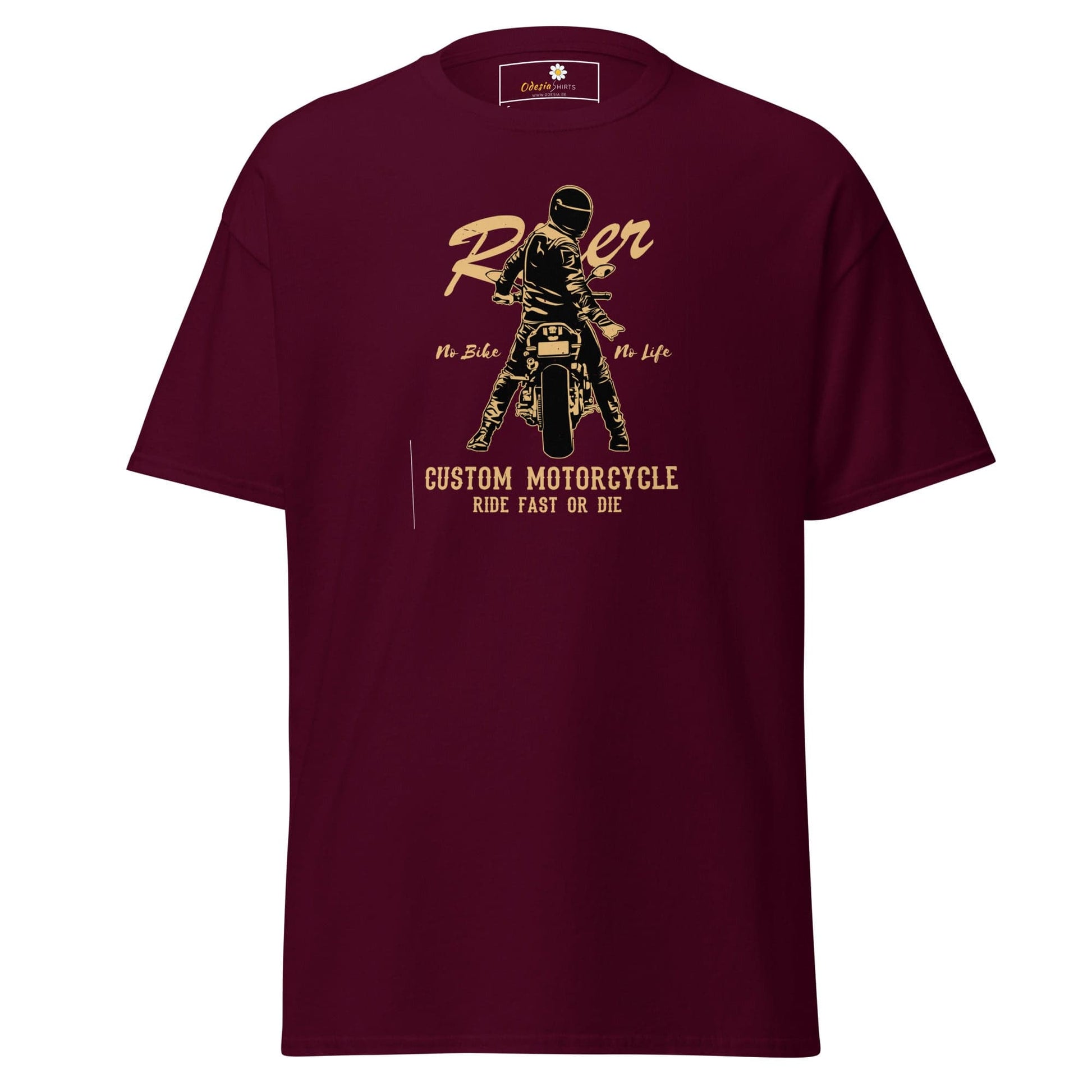 Unisex classic t-shirt - SPORT RIDER MOTORCYCLE - REGULAR - Maroon / S