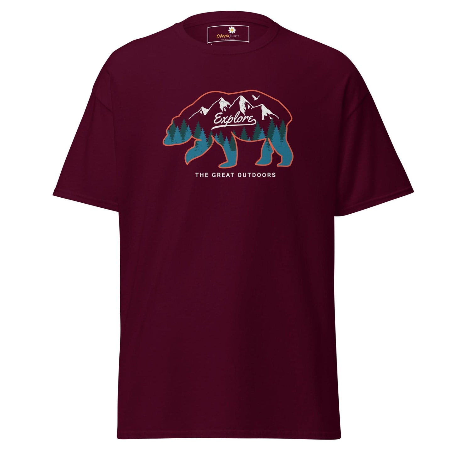 Unisex classic t-shirt ADVENTURE GREAT OUTDOORS - REGULAR - Maroon / S