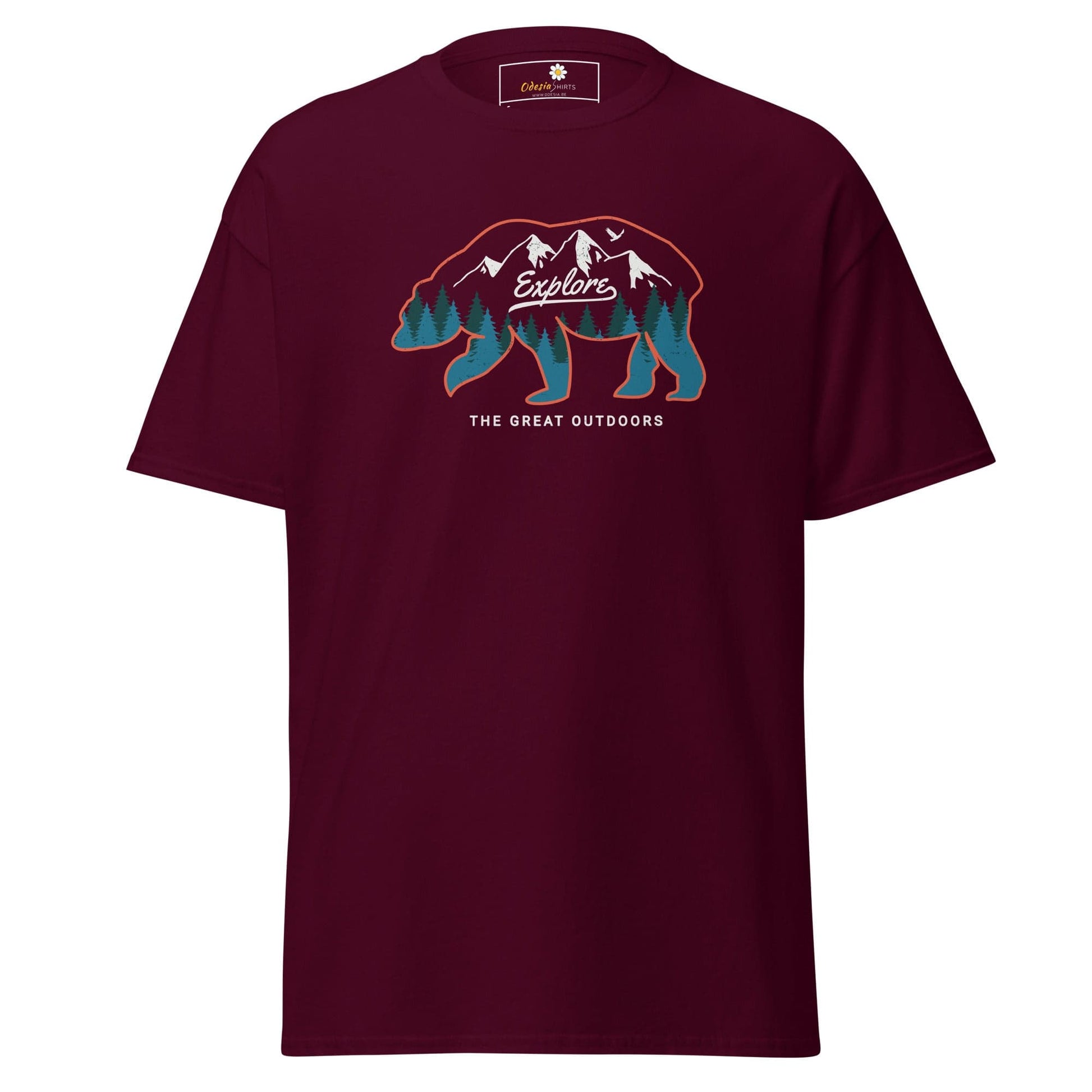 Unisex classic t-shirt ADVENTURE GREAT OUTDOORS - REGULAR - Maroon / S