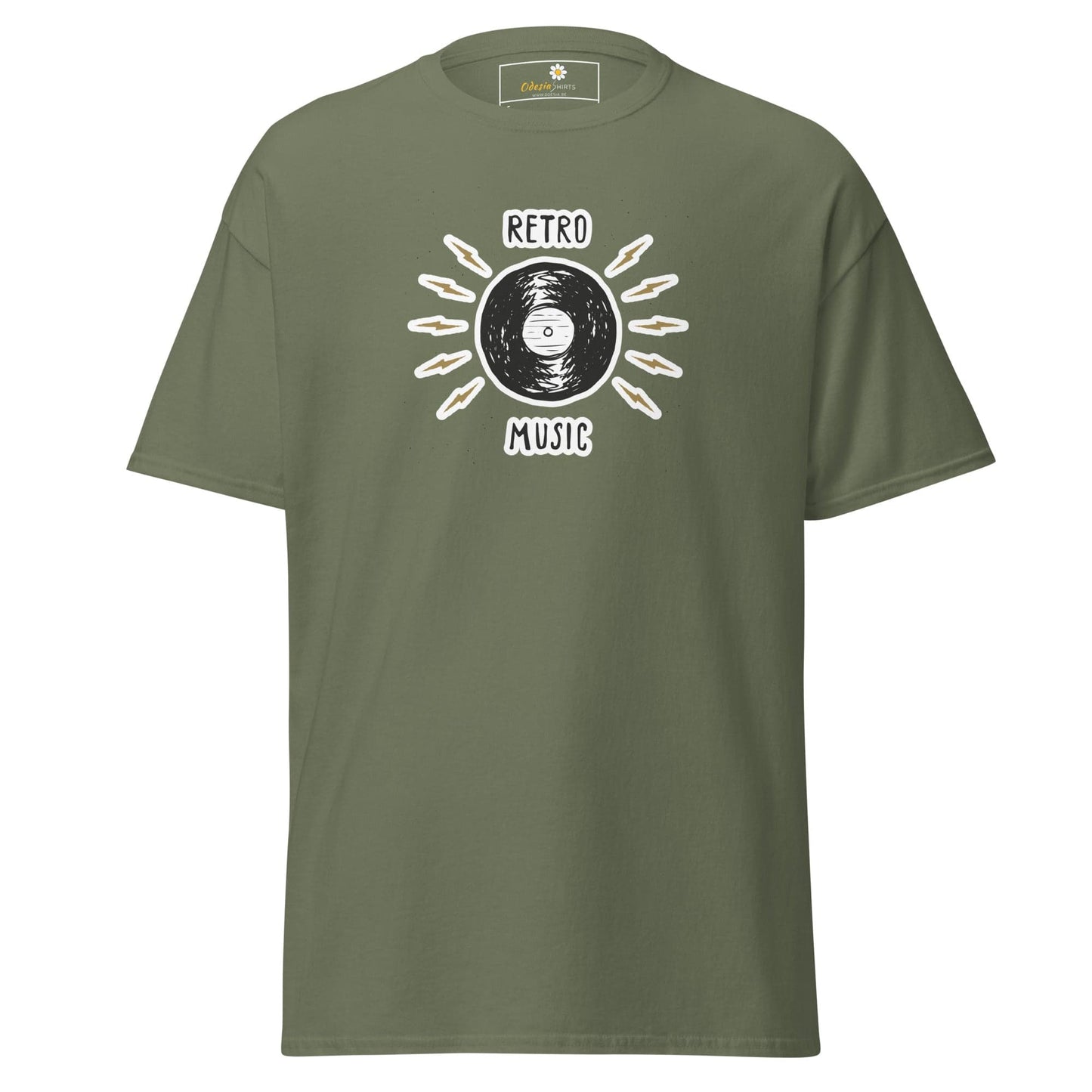 Olive green T-shirt from T-SHIRT DESIGN TEE for Men and Women in sizes S to XL