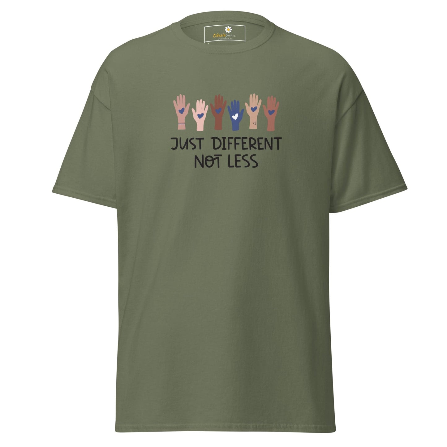 Unisex classic t-shirt - TEXT DIFFERENT NOT LESS - REGULAR - Military Green / S