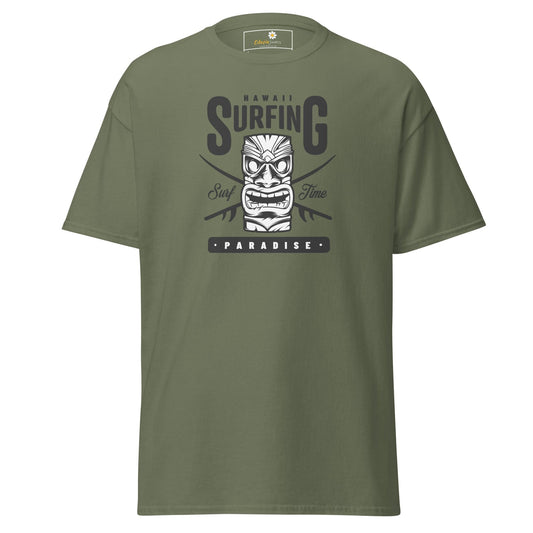 Unisex classic t-shirt - SUMMER HAWAI SURFING PARADISE - REGULAR - Military Green / S