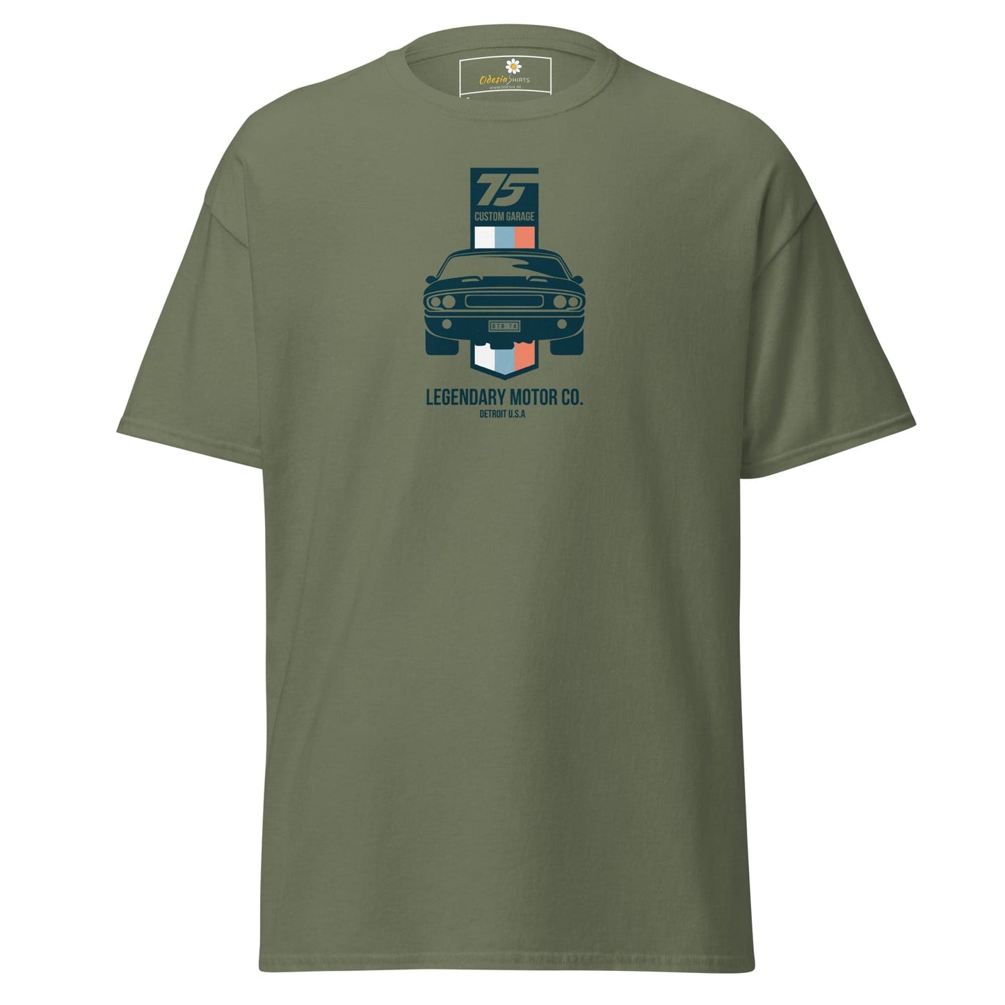 Olive green T-shirt from T-SHIRT DESIGN TEE for Men and Women in size S to XL