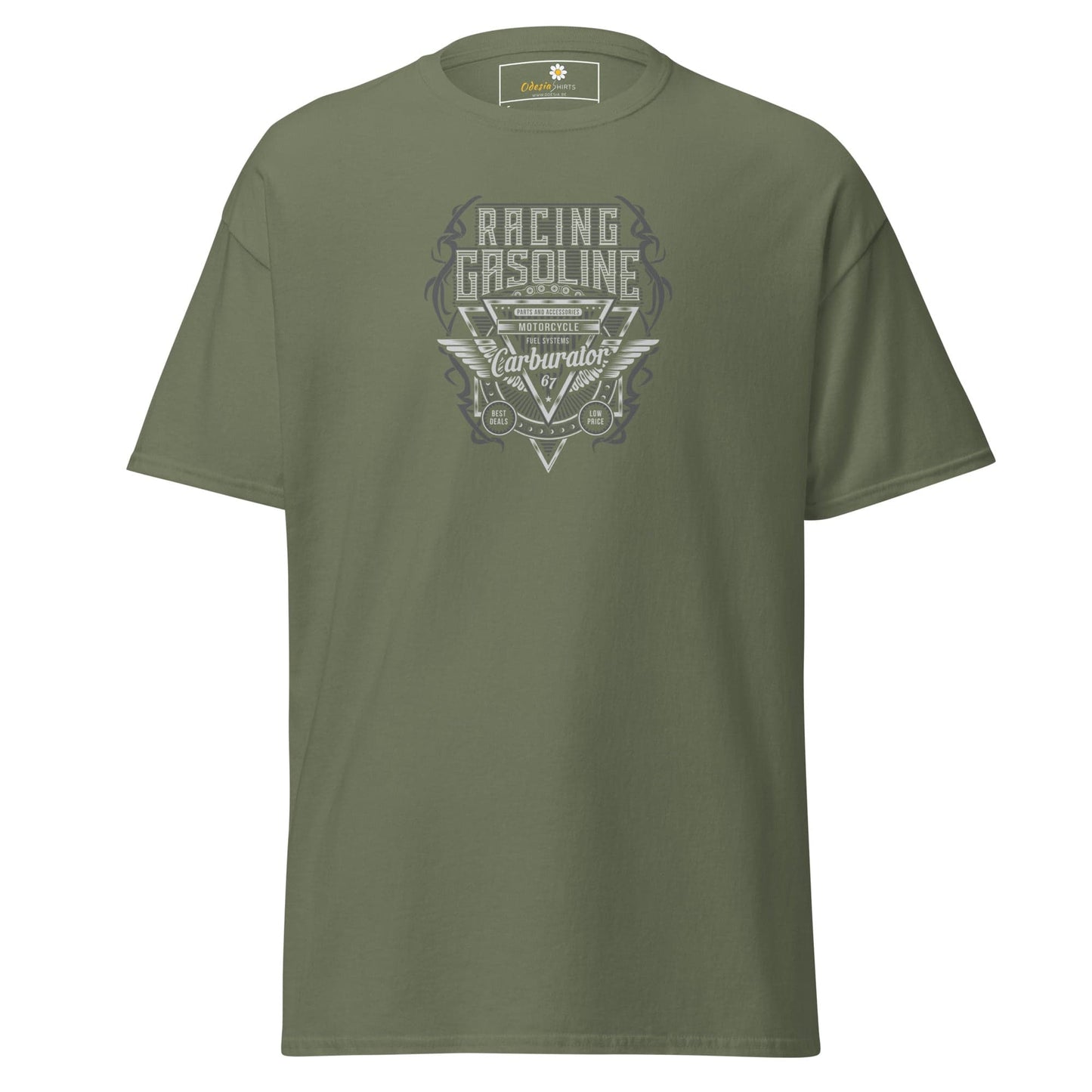 Unisex classic t-shirt - SPORT RACING CARS GASOLINE - REGULAR - Military Green / S