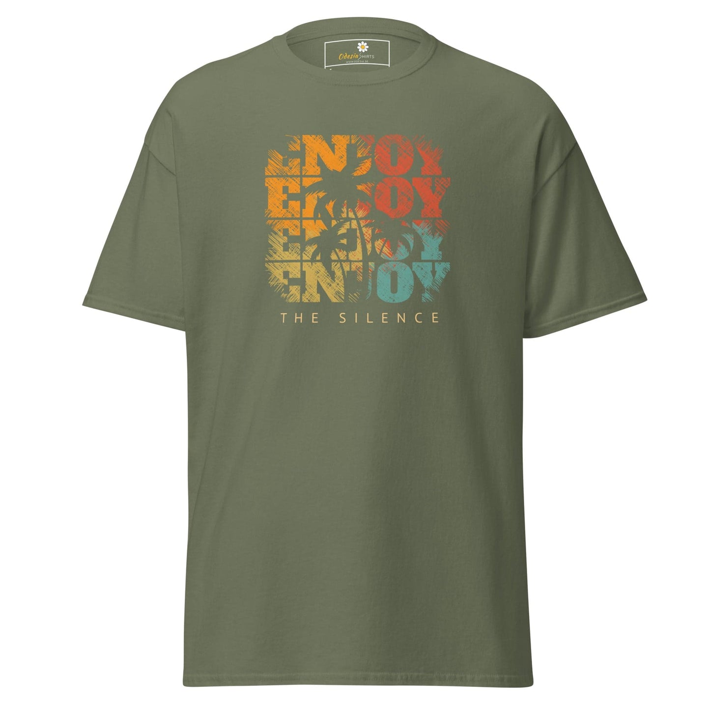 Unisex classic t-shirt - SUMMER ENJOY ENJOY - REGULAR - Military Green / S