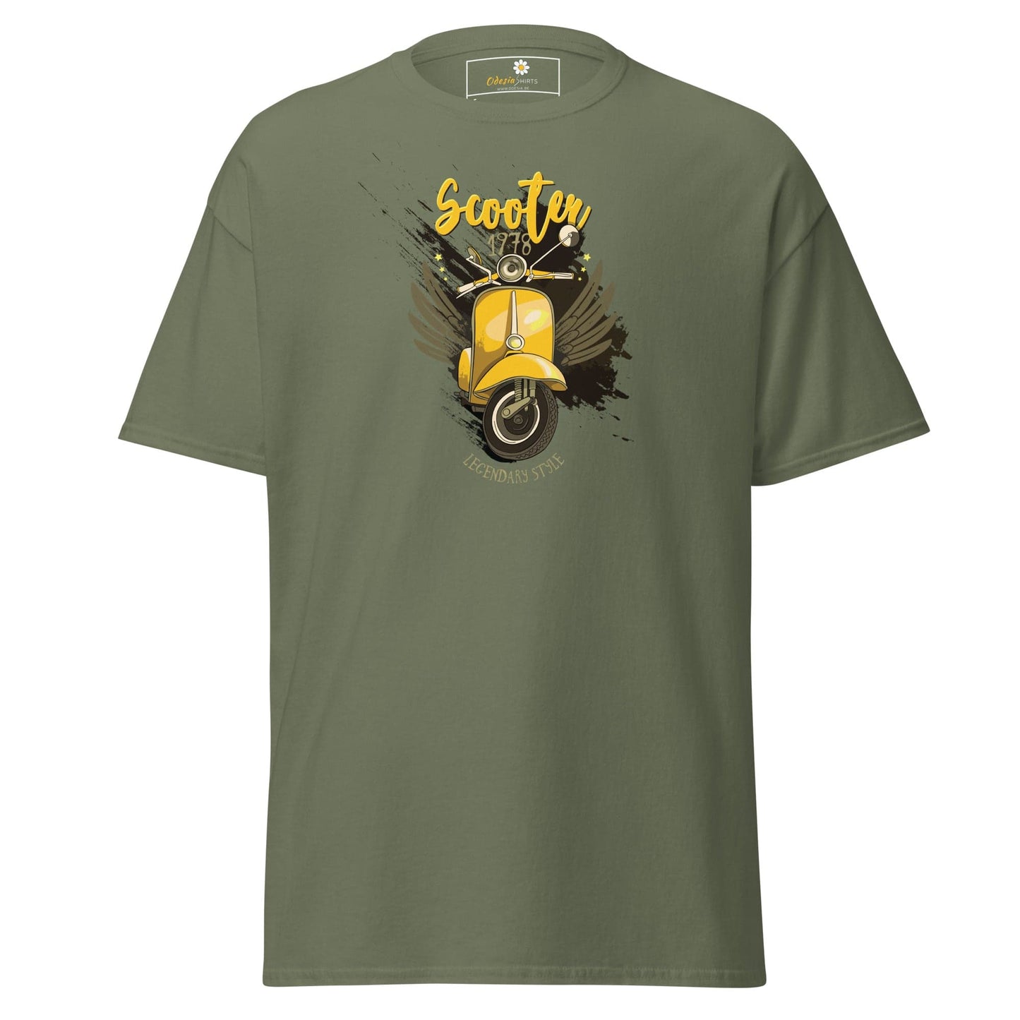 Unisex classic t-shirt - VINTAGE SCOOTER 1978 - REGULAR - Military Green / S