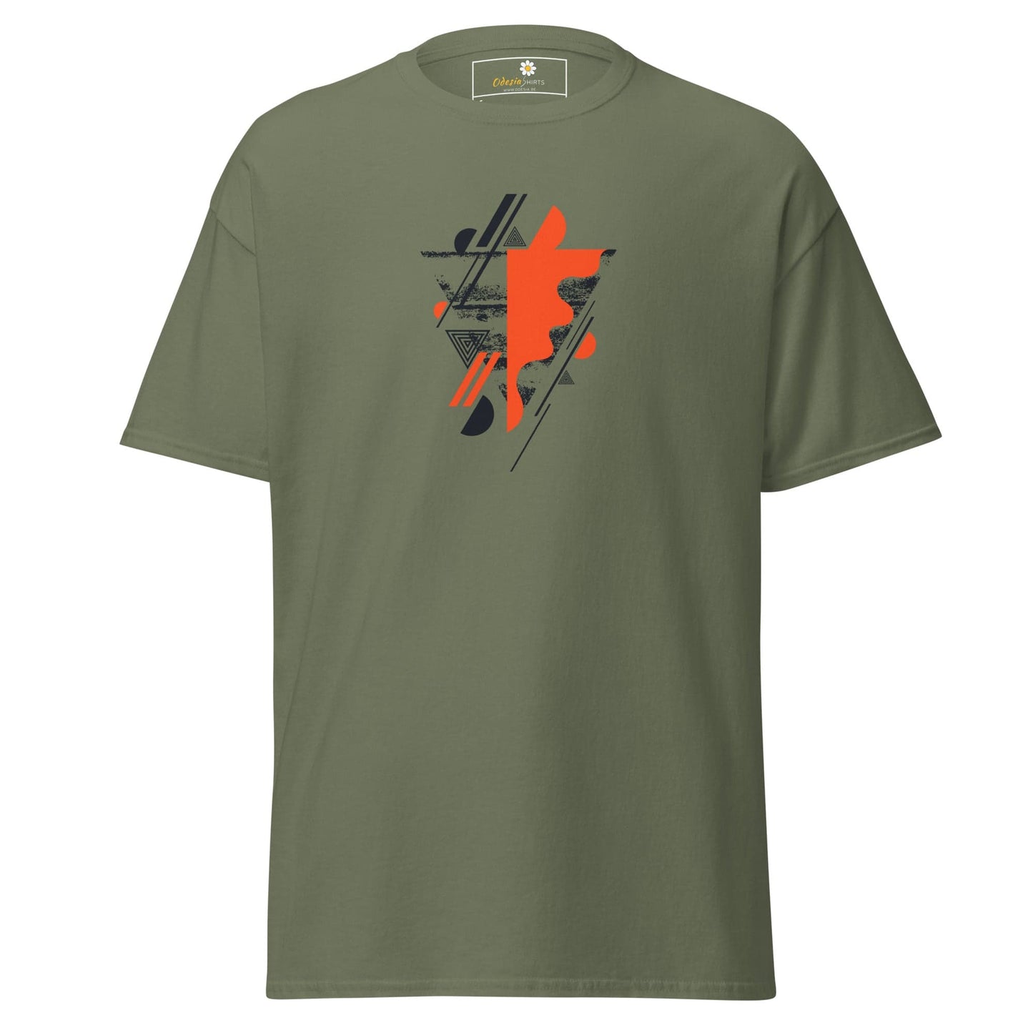 Unisex classic t-shirt - ABSTRACT SHAPES AND COLORS - REGULAR - Military Green / S