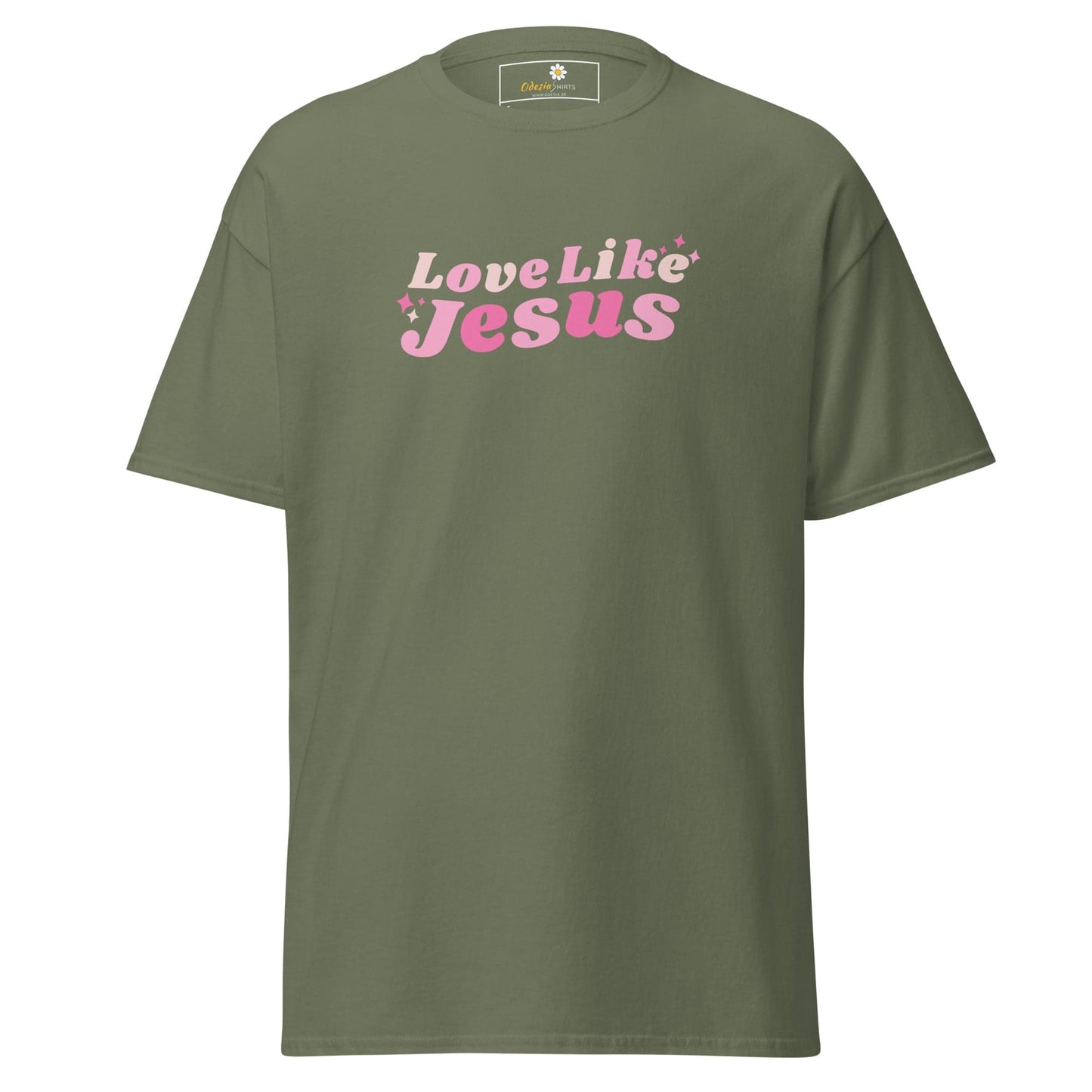 Unisex classic t-shirt - SPIRITUAL LOVE LIKE JESUS - REGULAR - Military Green / S