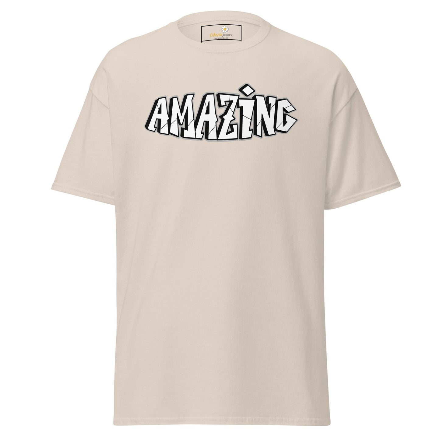 Unisex classic t-shirt - TEXT AMAZING - REGULAR - Natural / S