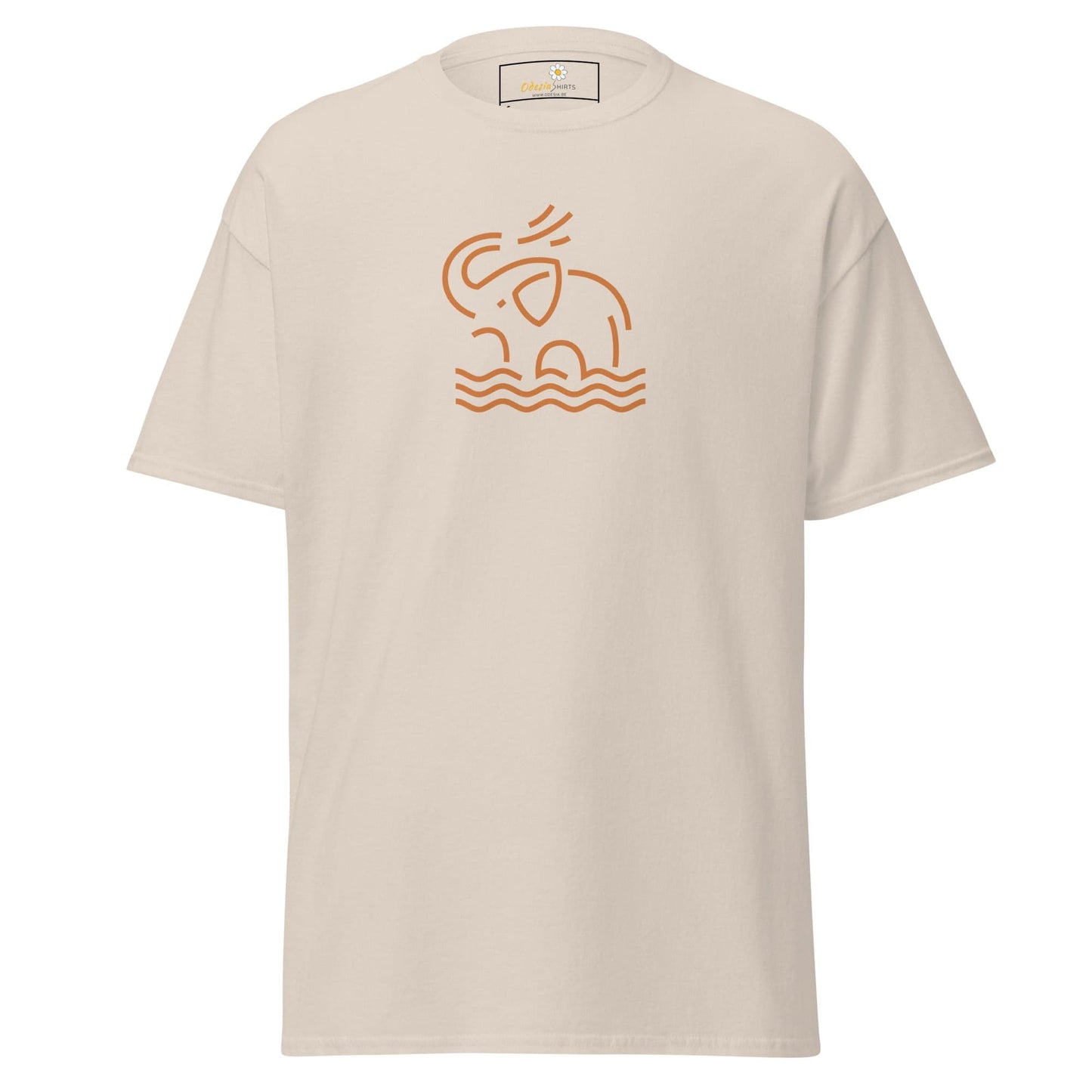 Unisex classic t-shirt - WILD LIFE ELEPHANT ORANGE - REGULAR - Natural / S
