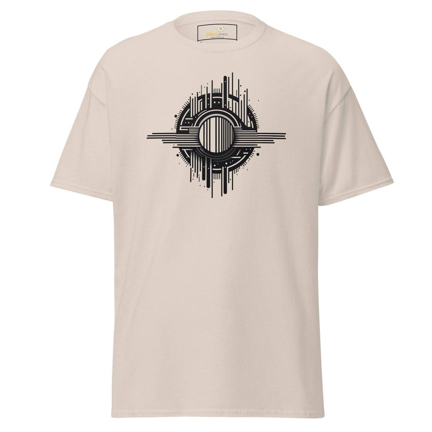Unisex classic t-shirt - ABSTRACT SPHERE LINES - REGULAR - Natural / S