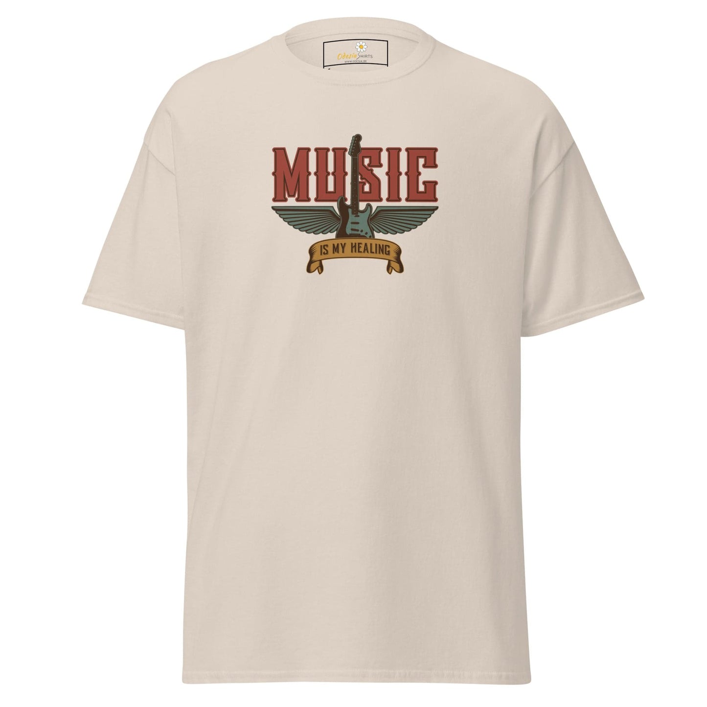 Unisex classic t-shirt - MUSIC GEAR HEALING - REGULAR - Natural / S