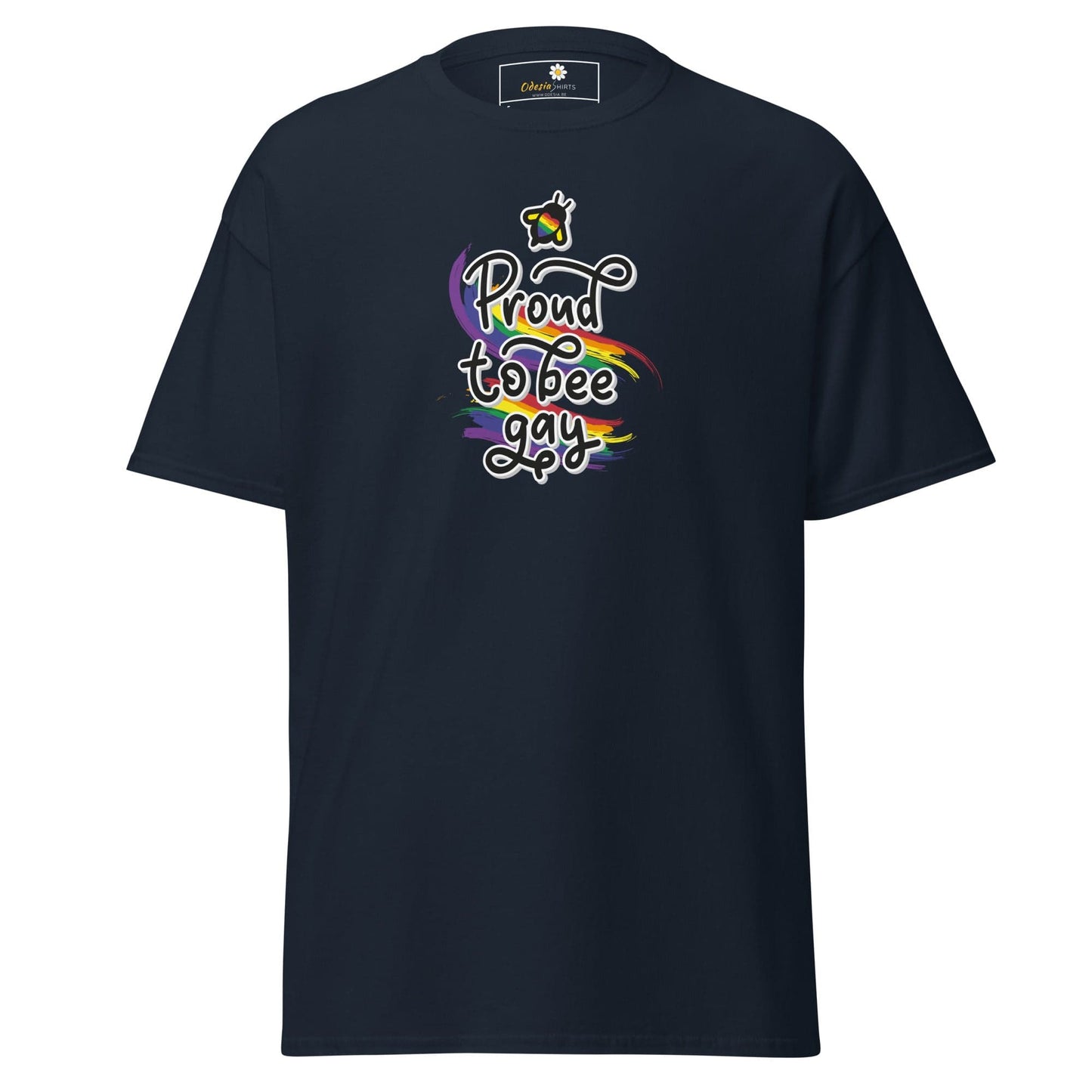 Unisex classic t-shirt - LGBTQ PROUD BEE GAY - REGULAR - Navy / S