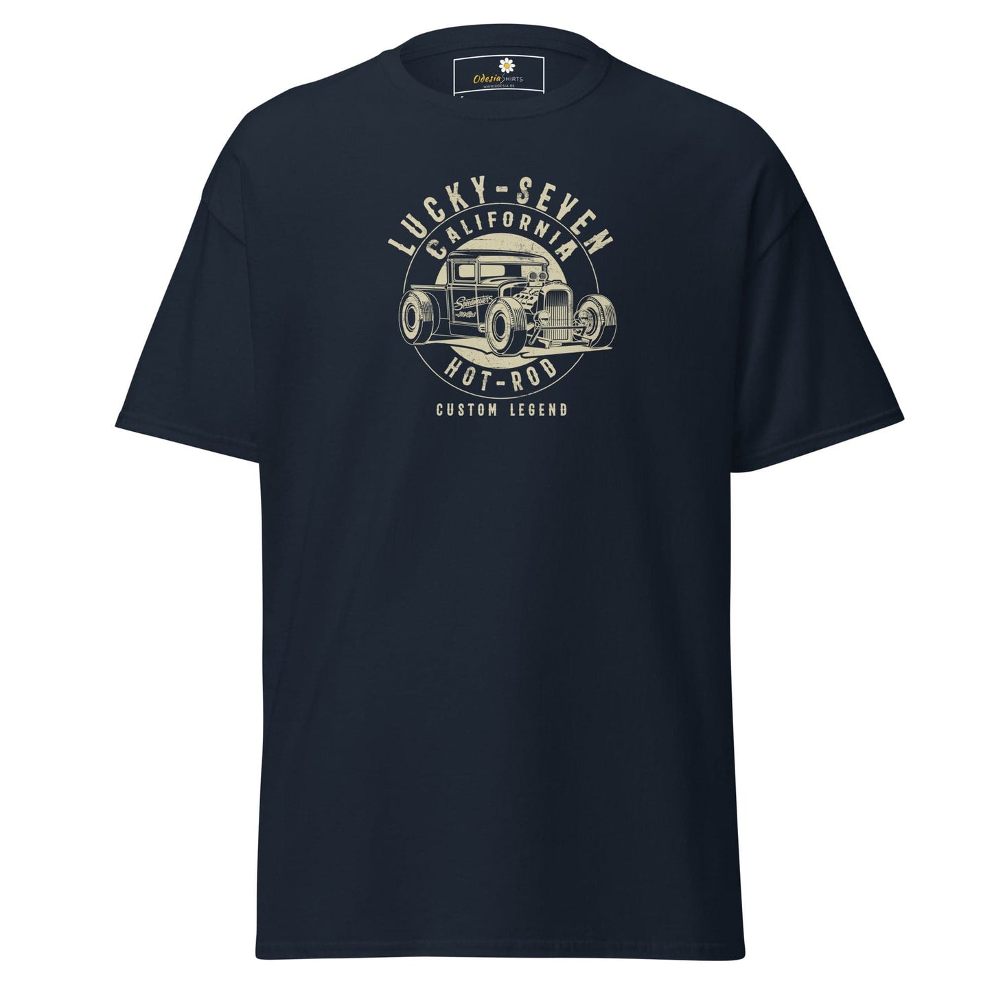 Unisex classic t-shirt - MOTOR LUCKY SEVEN - REGULAR - Navy / S