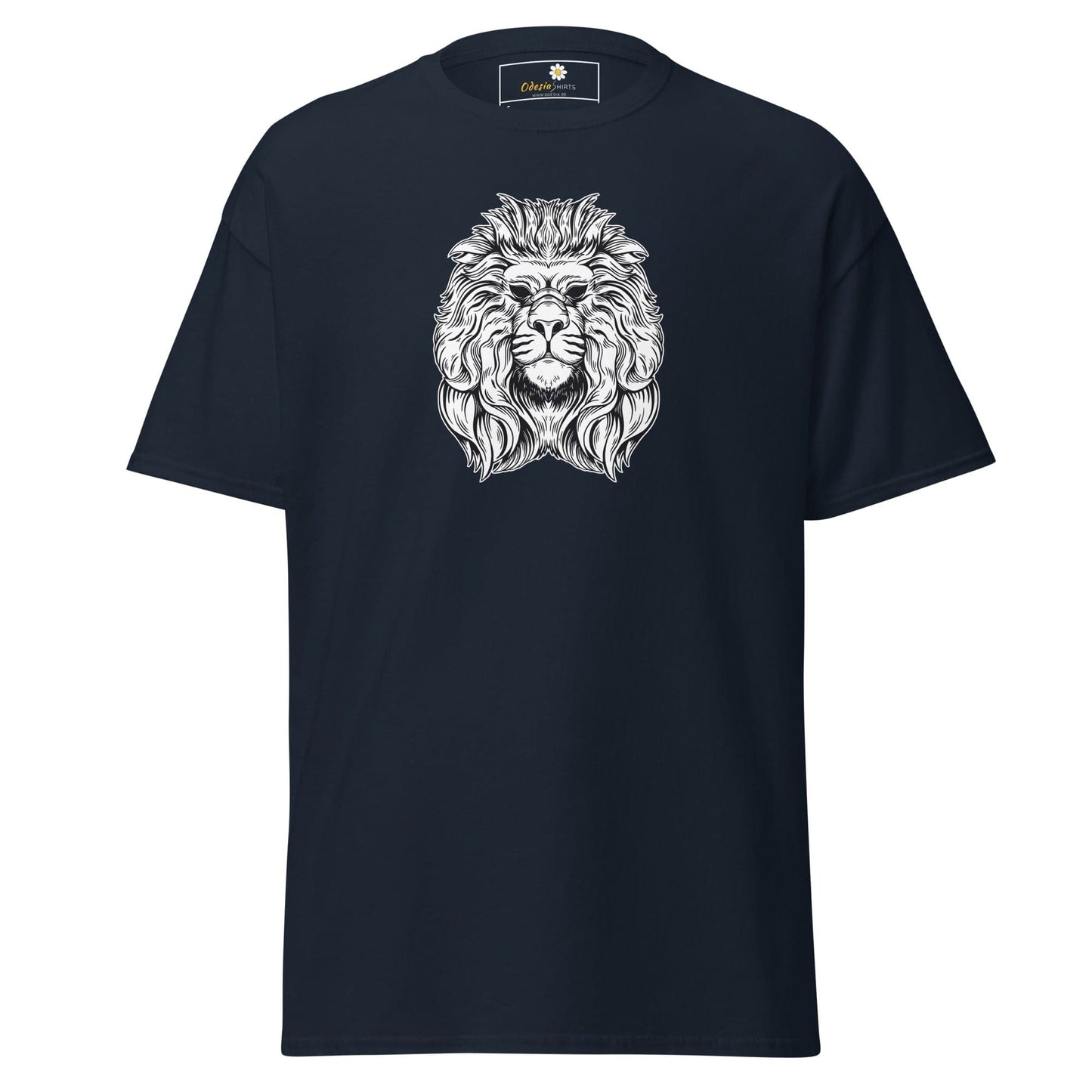 Unisex classic t-shirt - WILD LIFE LION HEAD - REGULAR - Navy / S