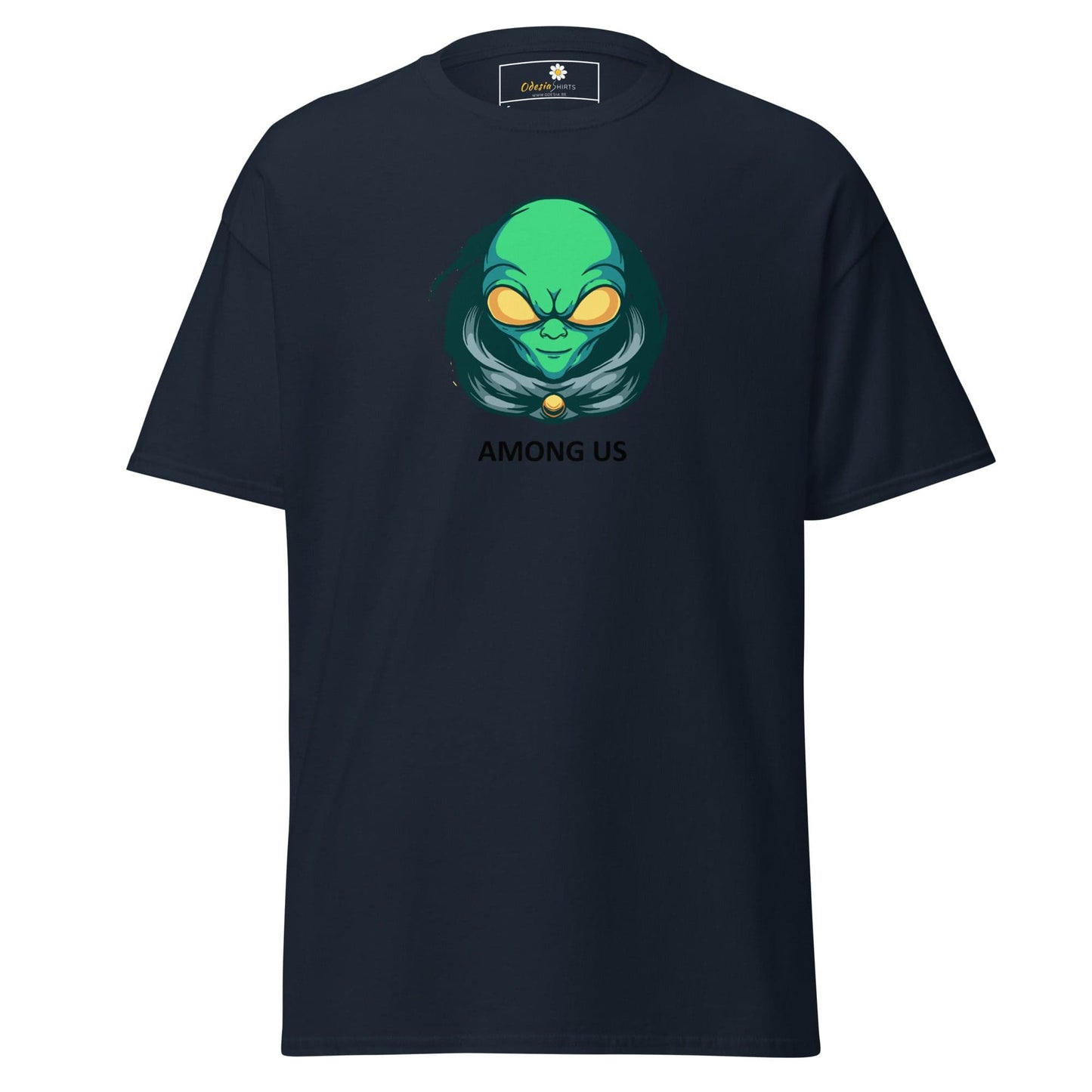 Unisex classic t-shirt - SPACE ALIEN AMONG US - REGULAR - Navy / S