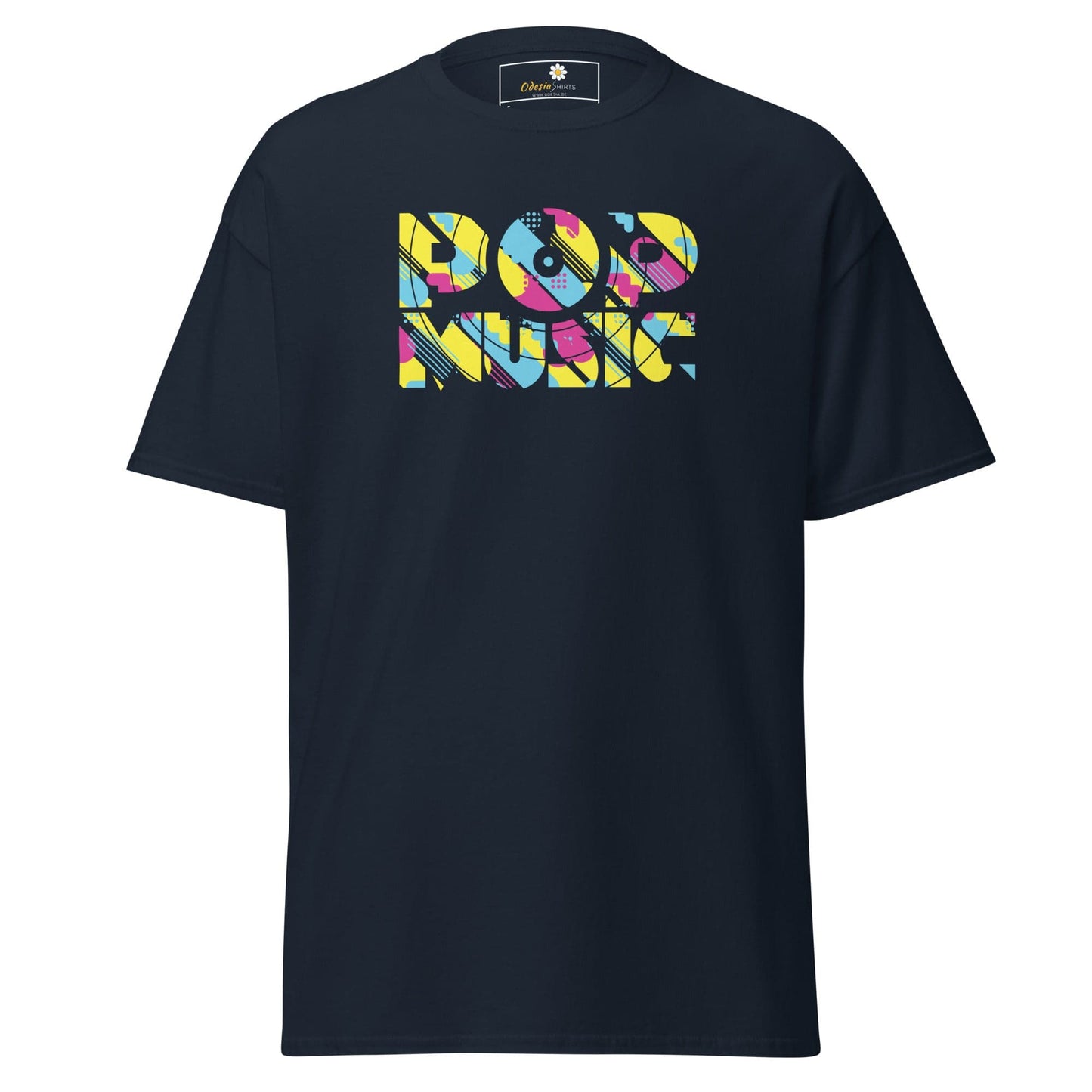 Unisex classic t-shirt - MUSIC POP VINTAGE - REGULAR - Navy / S