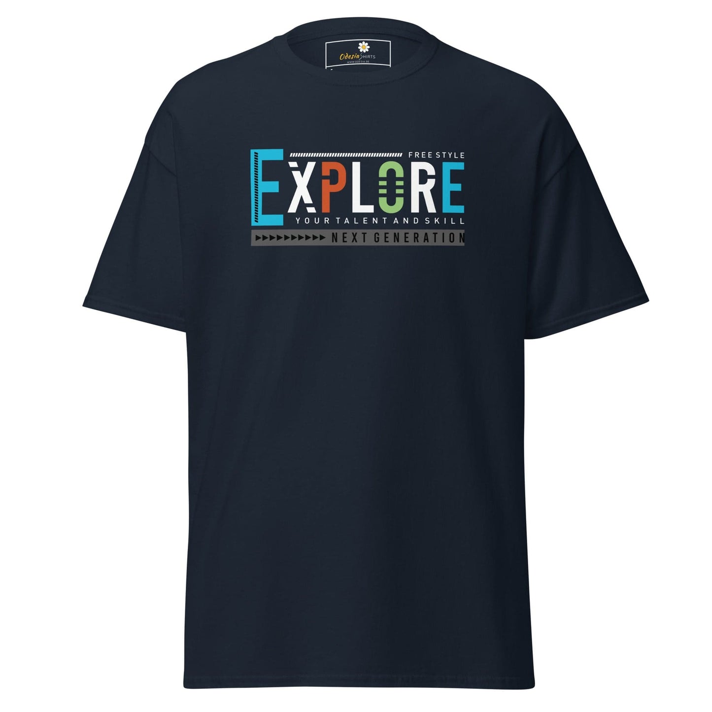 Unisex classic t-shirt - ADVENTURE EXPLORE FREESTYLE - REGULAR - Navy / S