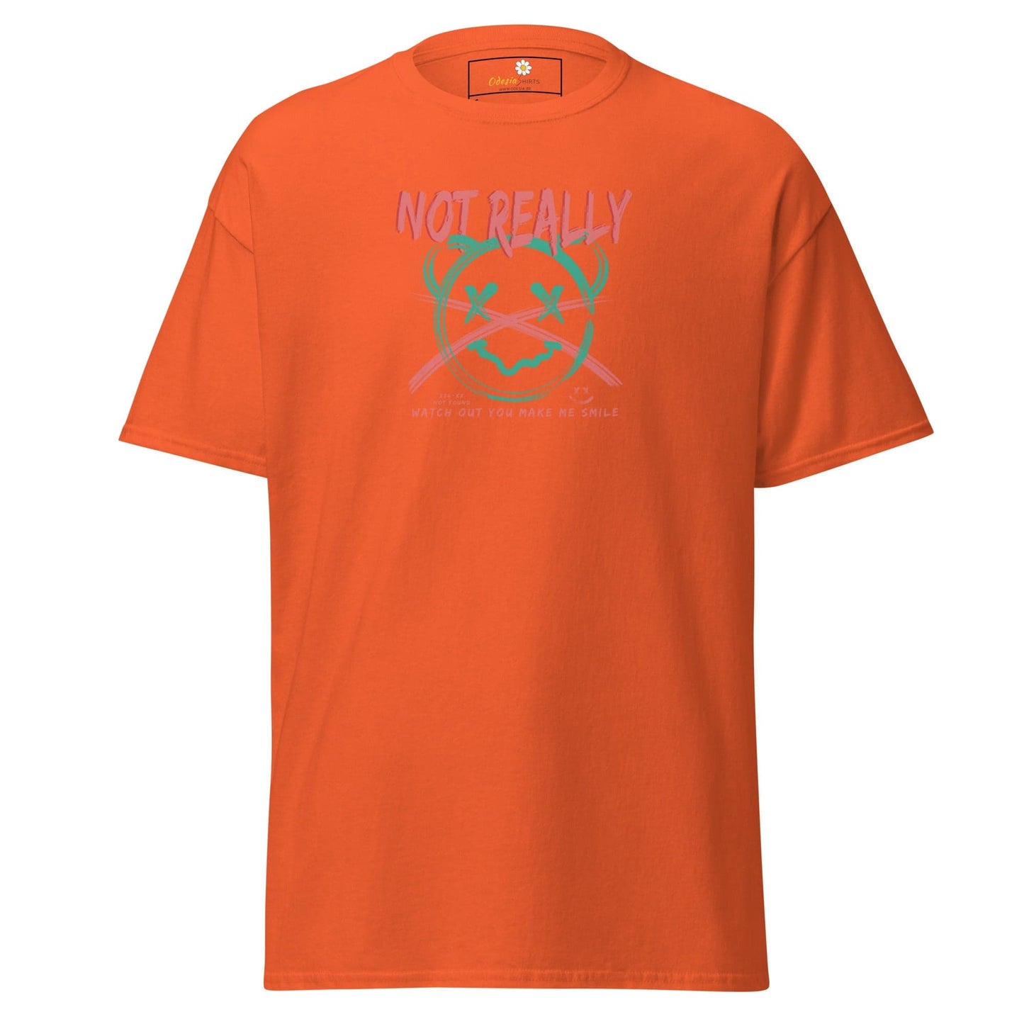 Orange graphic T-shirt displayed in T-SHIRT DESIGN TEE for Men and Women from S to XL