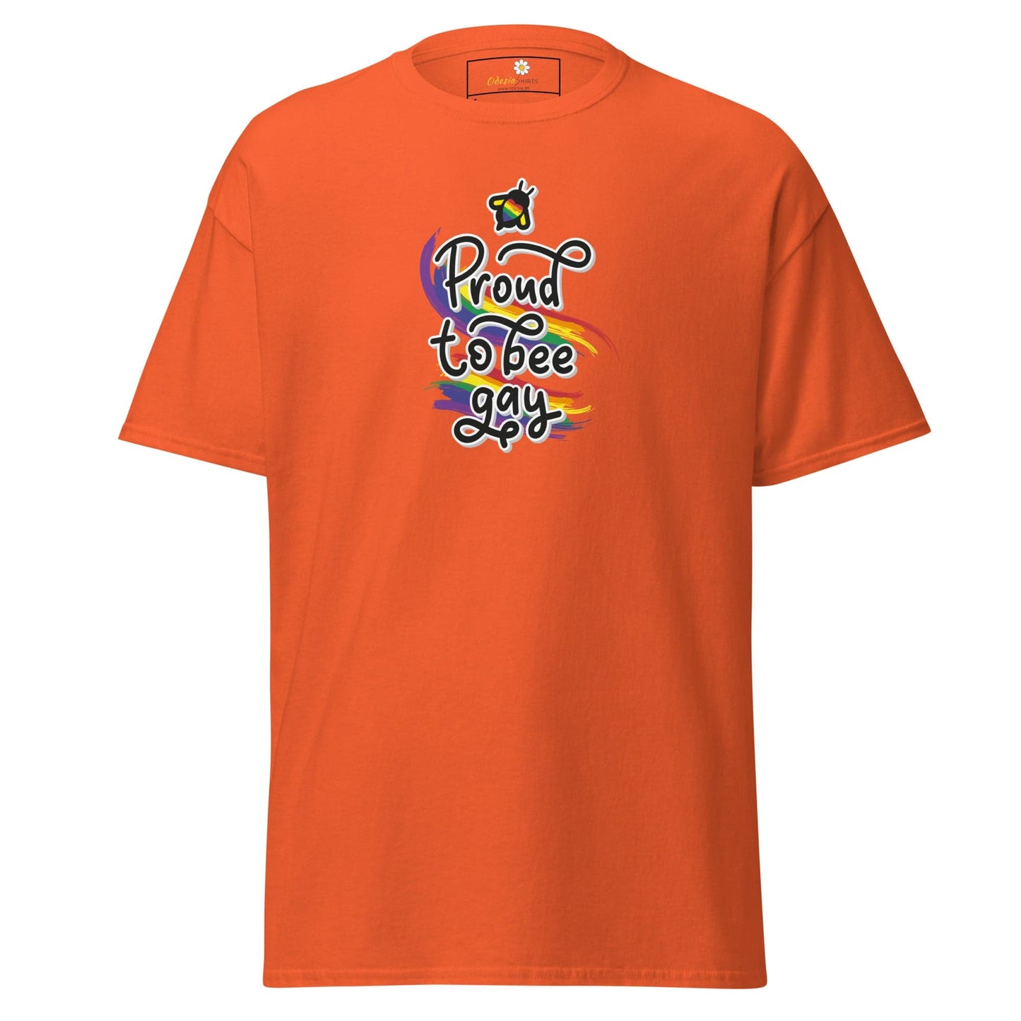 Unisex classic t-shirt - LGBTQ PROUD BEE GAY - REGULAR - Orange / S