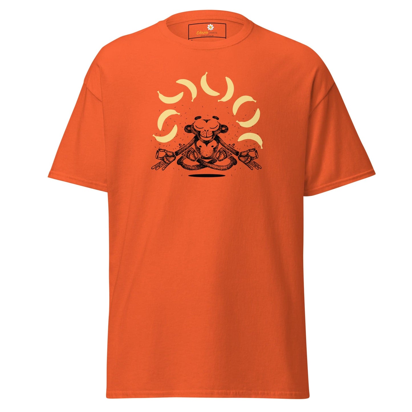 Unisex classic t-shirt - FUN MONKEY BANANA - REGULAR - Orange / S