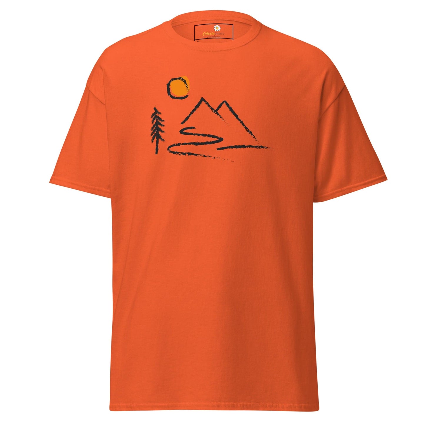 Unisex classic t-shirt - ADVENTURE OUTDOORS FUN - REGULAR - Orange / S