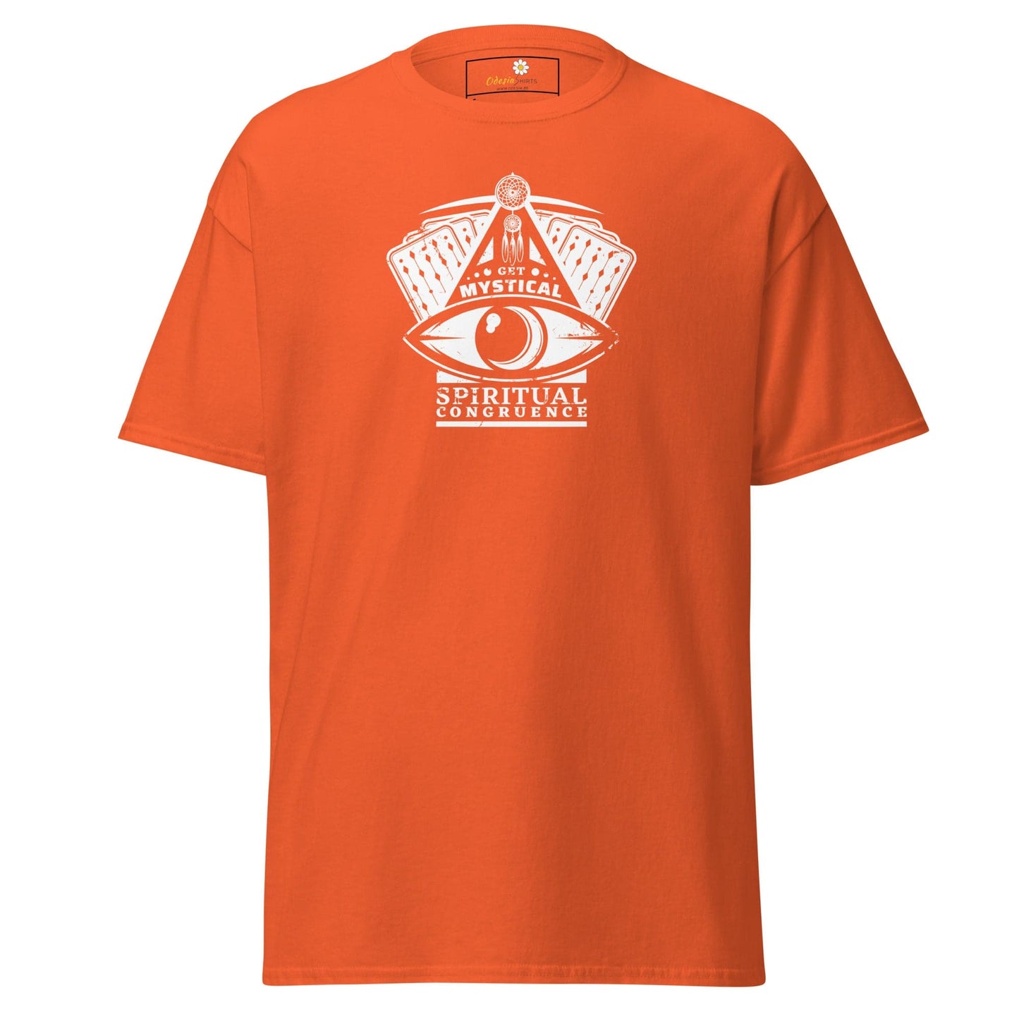 Unisex classic t-shirt - MYSTIC CARDS EYE - REGULAR - Orange / S