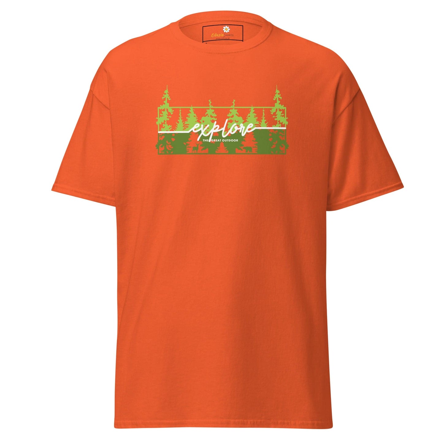 Unisex classic t-shirt - ADVENTURE EXPLORE TREES- REGULAR - Orange / S