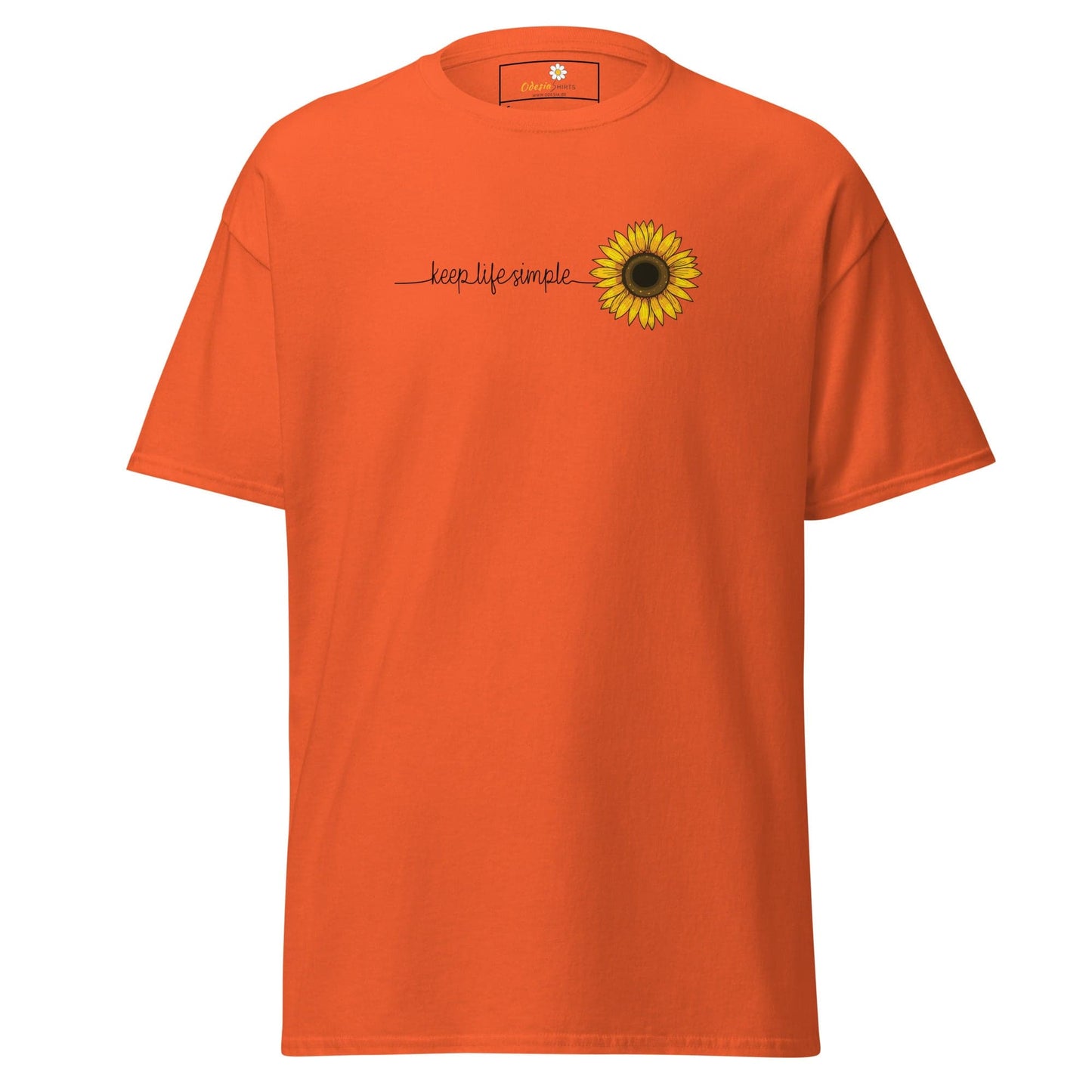 Unisex classic t-shirt - NATURE LIFE SIMPLE FLOWER - REGULAR - Orange / S