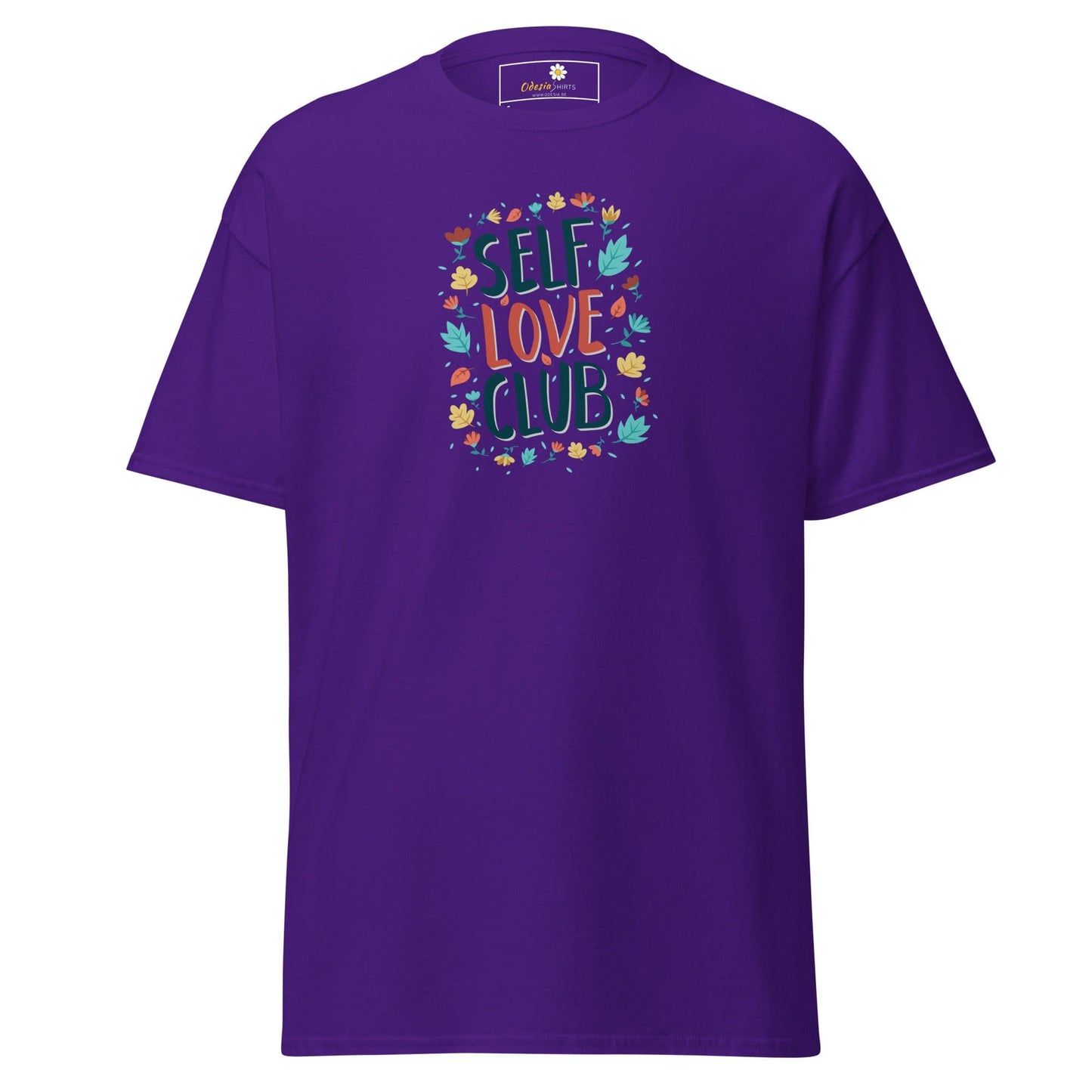 Unisex classic t-shirt - POSITIVE SELF LOVE CLUB - REGULAR - Purple / S