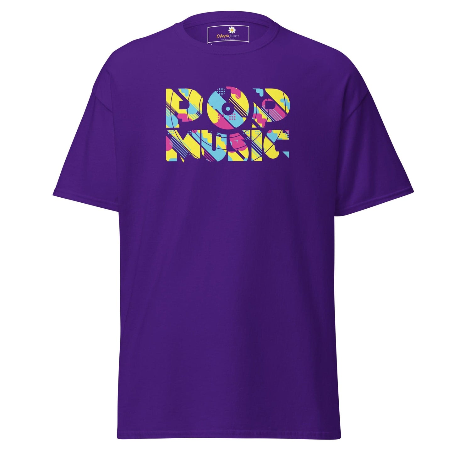 Unisex classic t-shirt - MUSIC POP VINTAGE - REGULAR - Purple / S